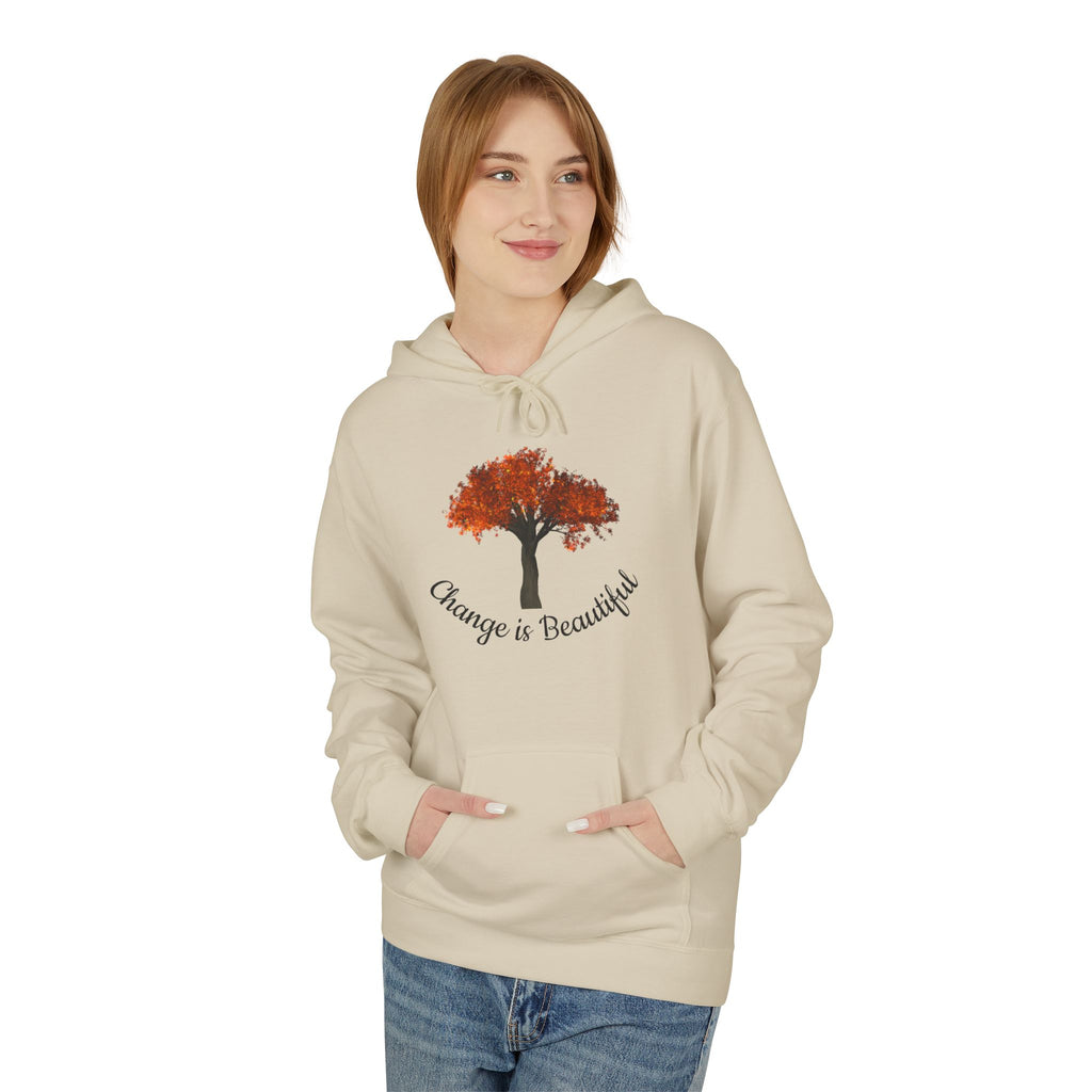 Change Is Beautiful Hoodie — Autumn Tree Inspirational Pullover