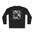 Ghostly Grunge Long Sleeve Tee — Dark Skull Burst Graphic