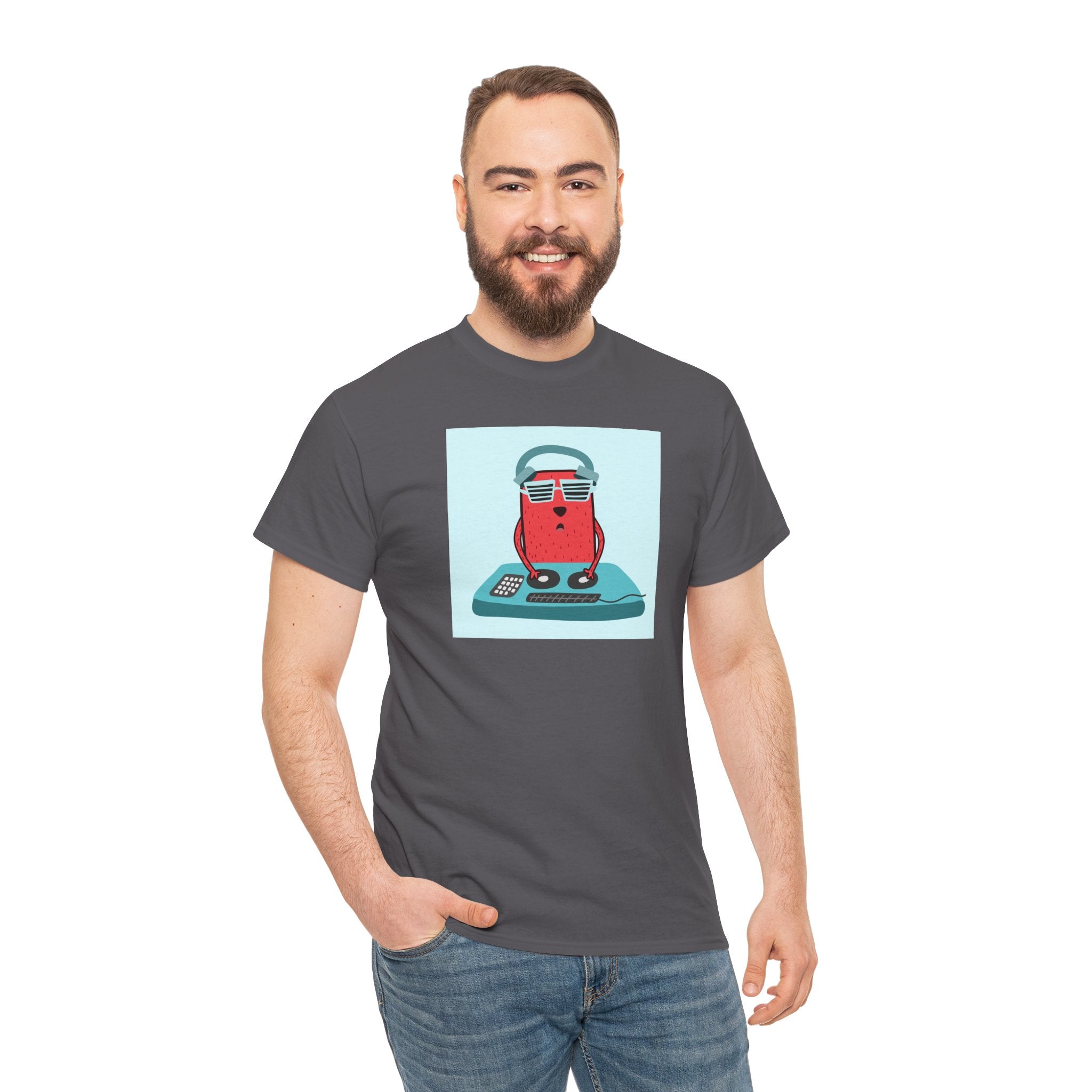 Retro Gamer Cat T-Shirt — Cute Cat with Headphones & Game Controller Tee