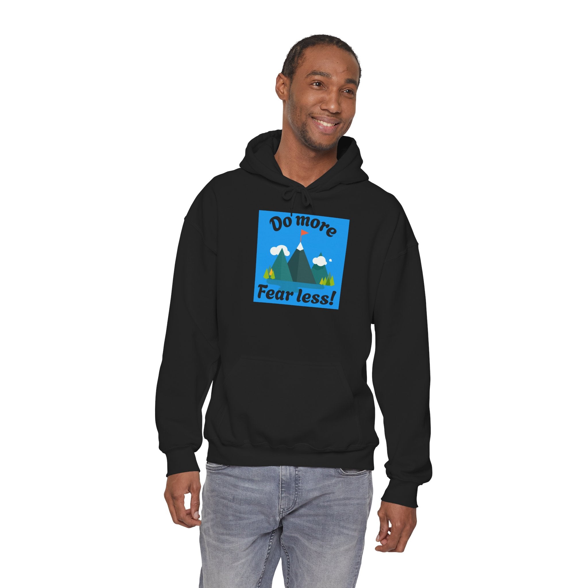 Hoodie — Do More Fear Less! Mountain Adventure Motivational Hoodie