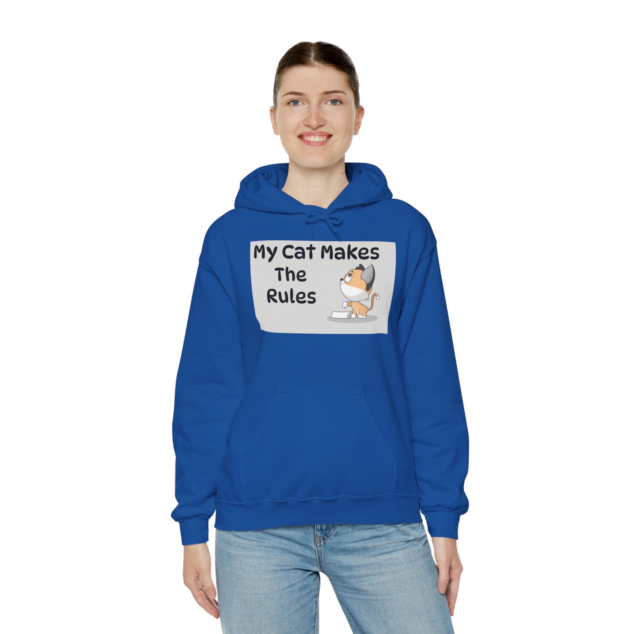Cat Rules Hoodie — "My Cat Makes The Rules" Cute Cat Lover Pullover