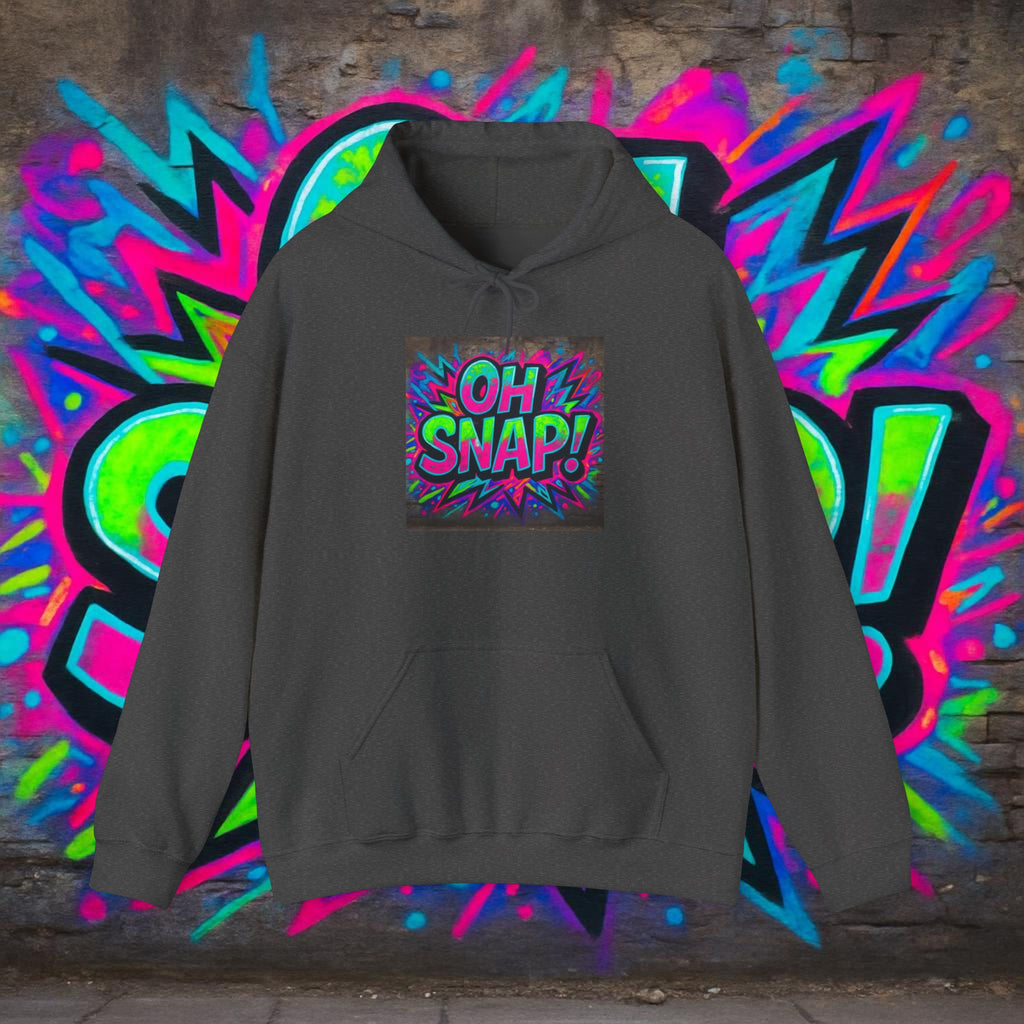 Hoodie — Retro Pop 'OH SNAP!' Graphic Pullover