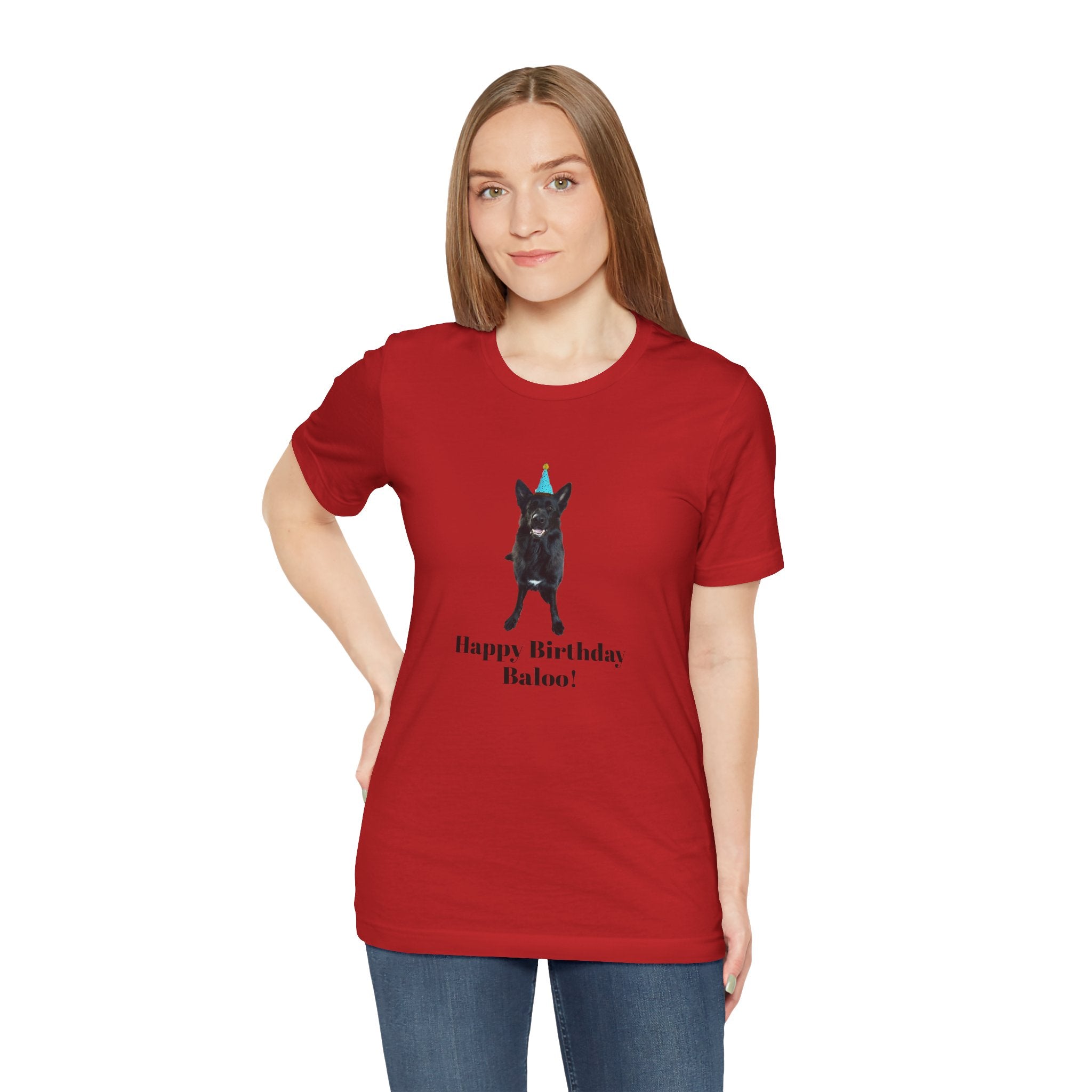 Birthday Dog Tee — "Happy Birthday Baloo!"