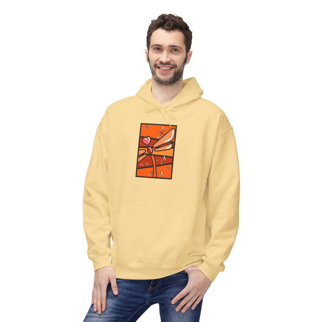 Abstract Heart Branch Hoodie — Autumn Floral Graphic Pullover