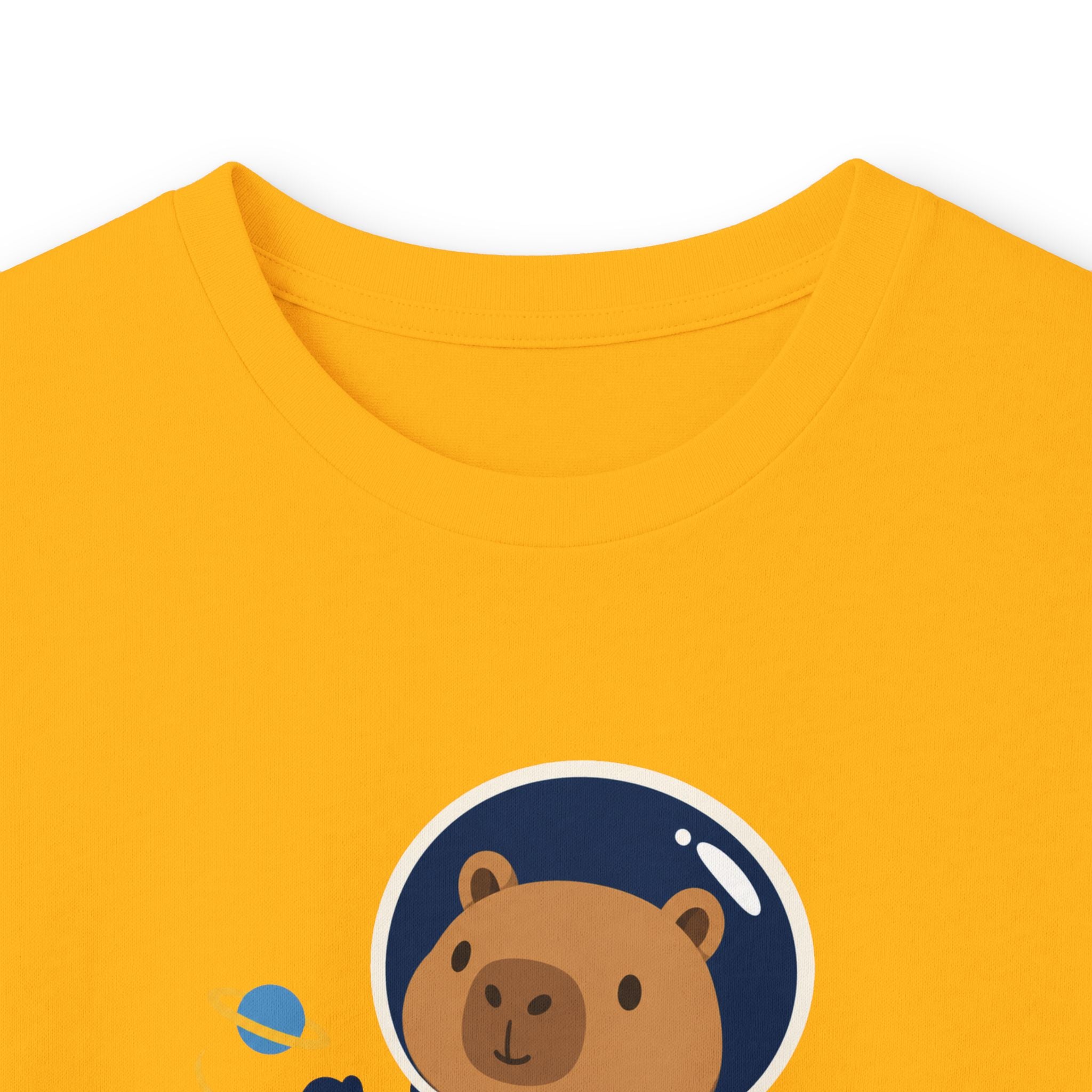 Astronaut Capybara Long Sleeve Tee — Cute Space Explorer Kids' Shirt