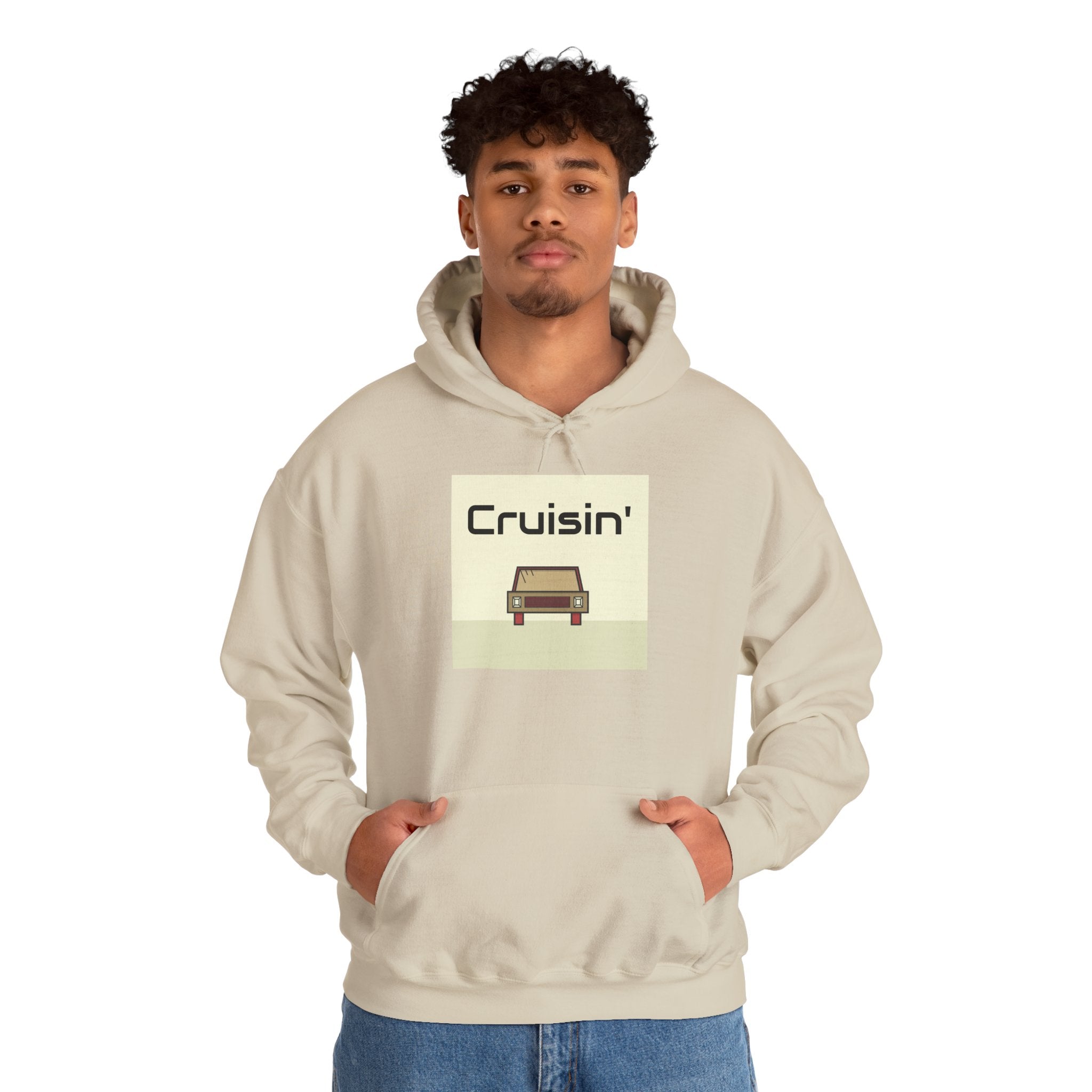 Cruisin' Retro Car Hoodie – Vintage Drive Graphic Sweatshirt