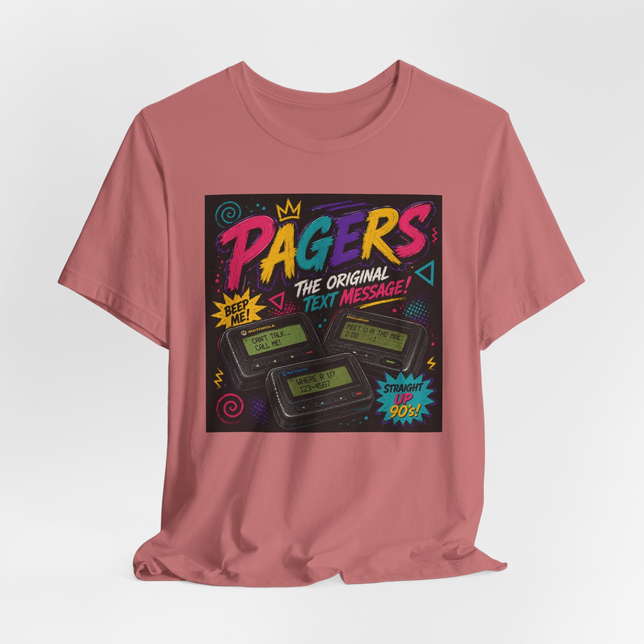 Pager Retro Tee — "Pagers: The Original Text Message" 90s Nostalgia T-Shirt