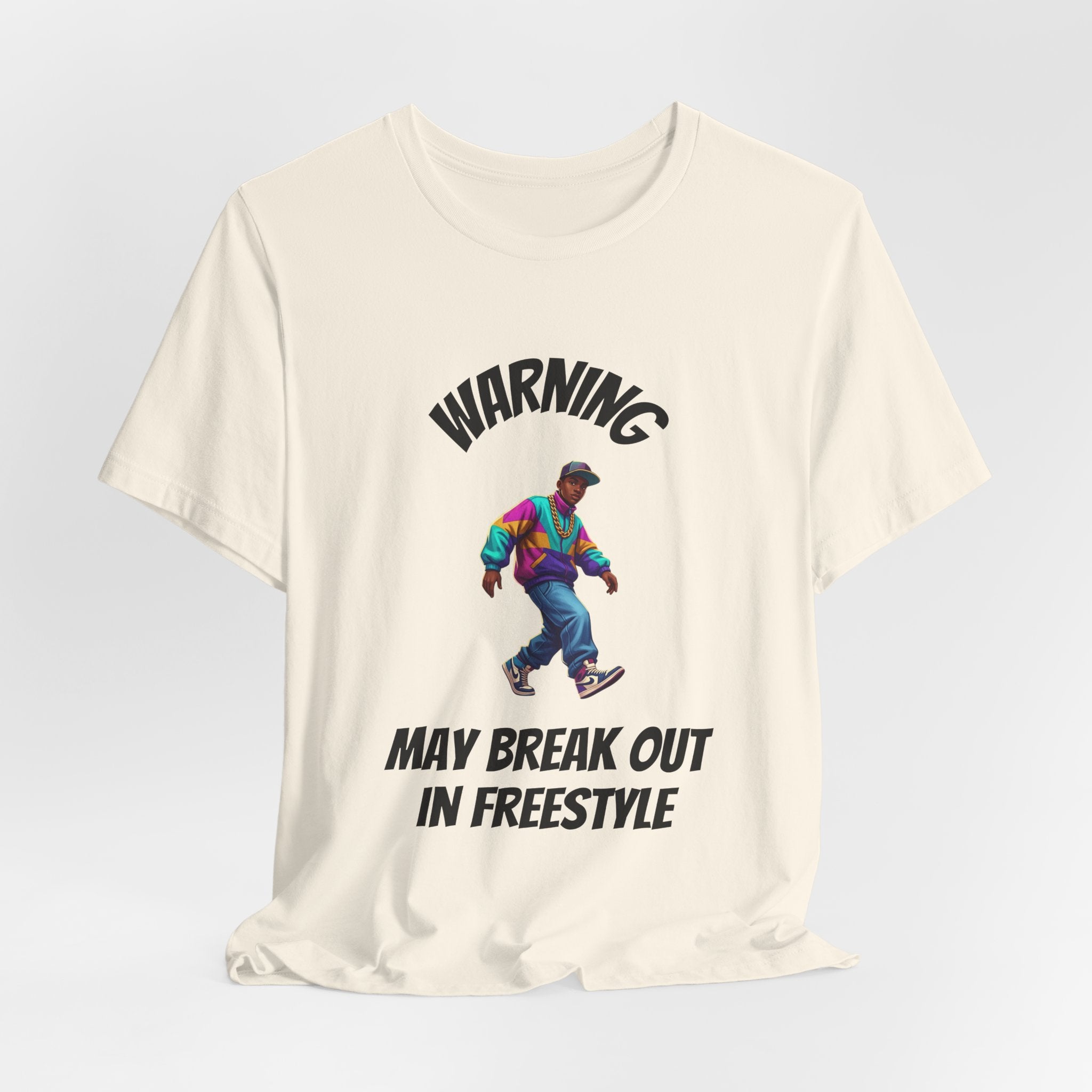 T-Shirt — "Warning: May Break Out in Freestyle" Skate Dance Graphic Tee
