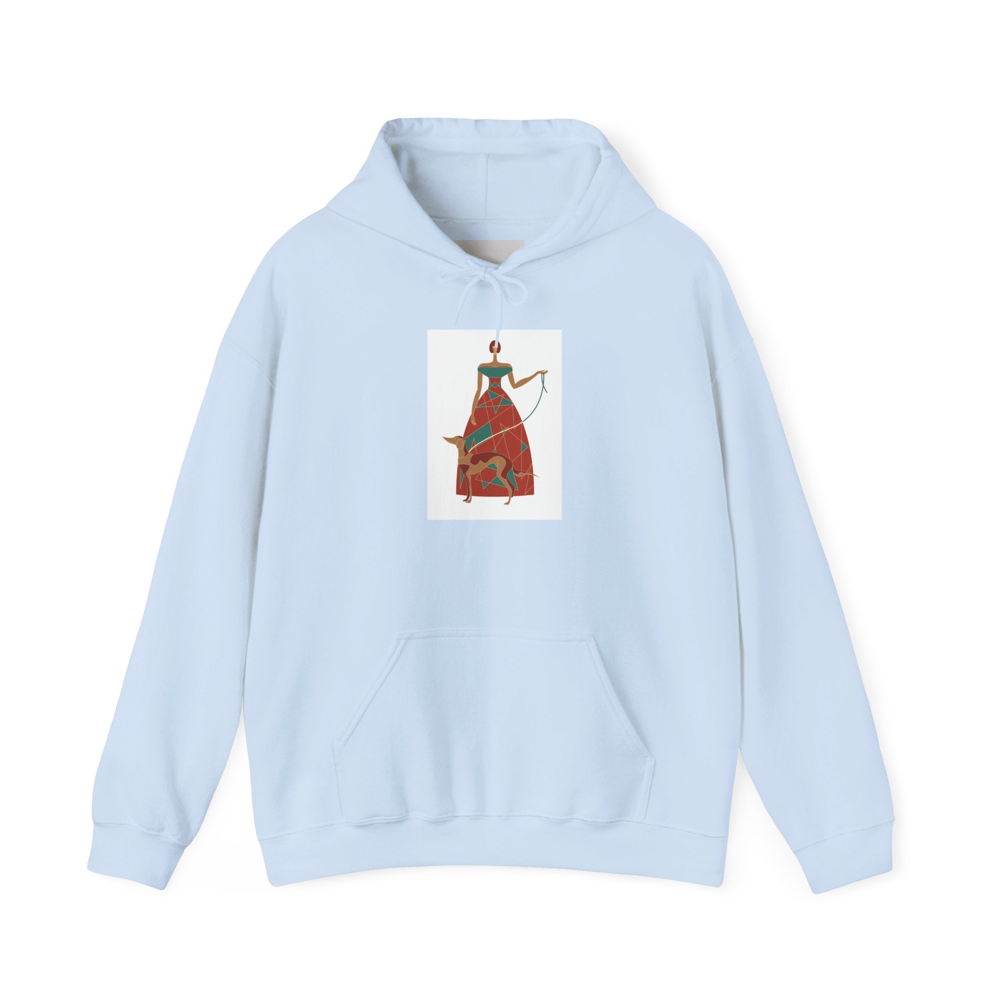 Folk Art Archer Hoodie — Vintage Red Archer Illustration Sweatshirt
