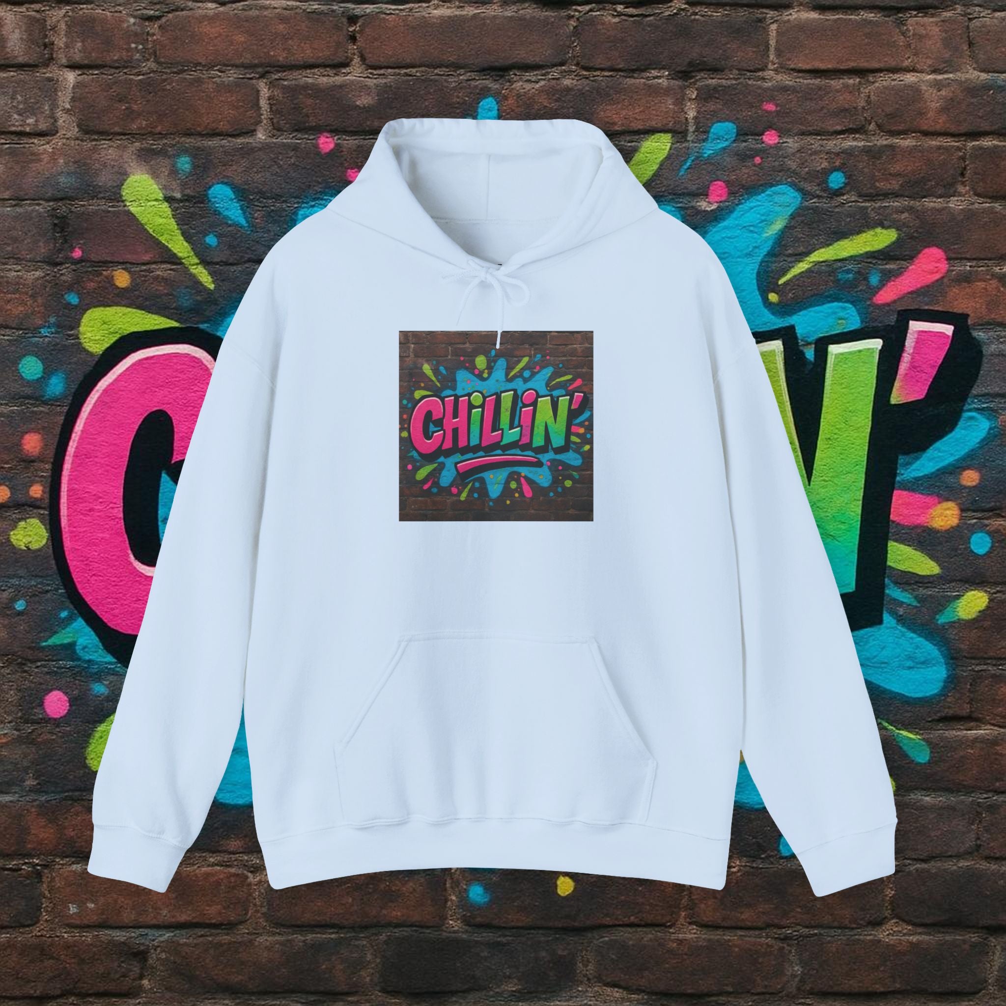 Chillin' Graffiti Hoodie - Colorful Street Art Pullover