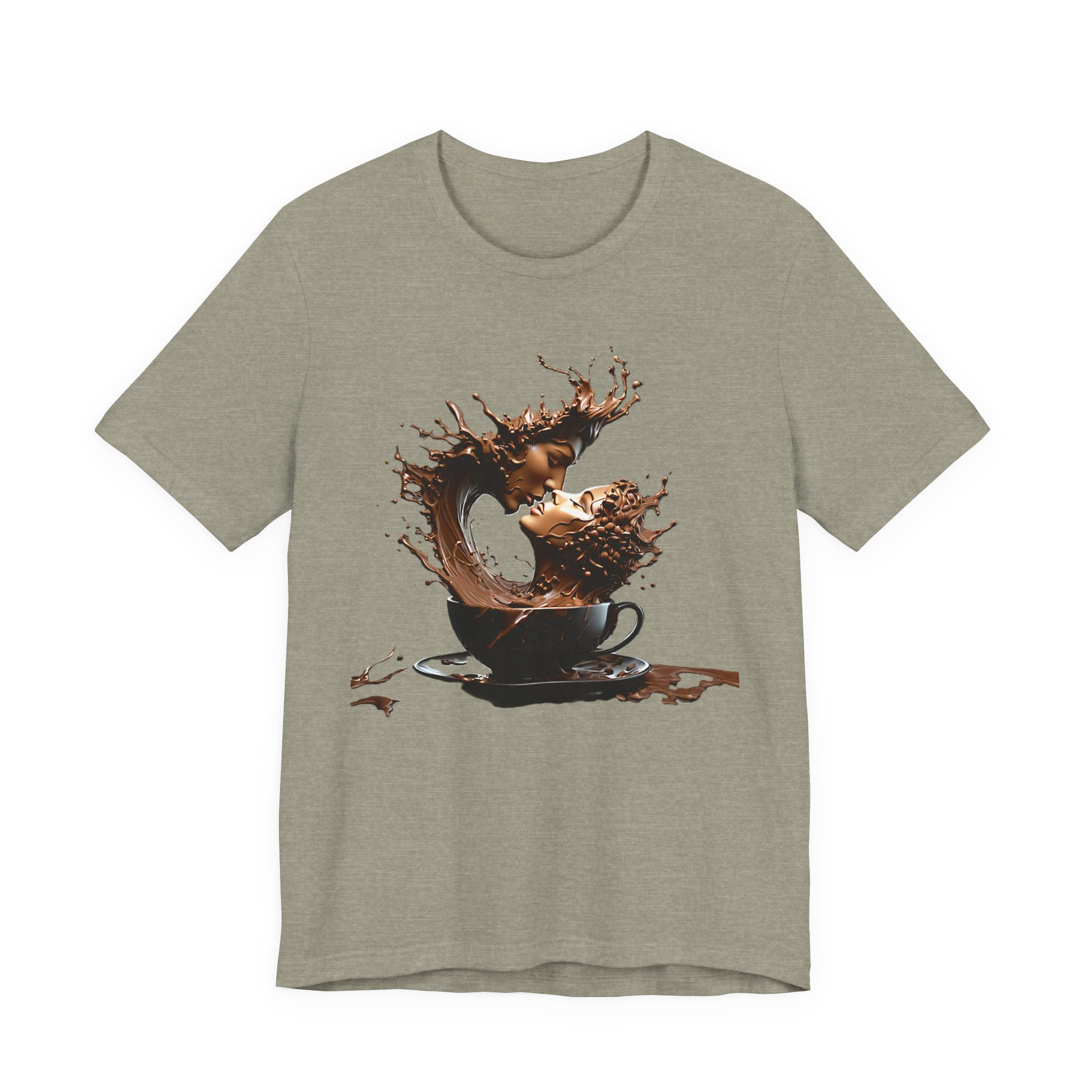 Coffee Splash Tee — Artistic Coffee Cup Wave Graphic T-Shirt