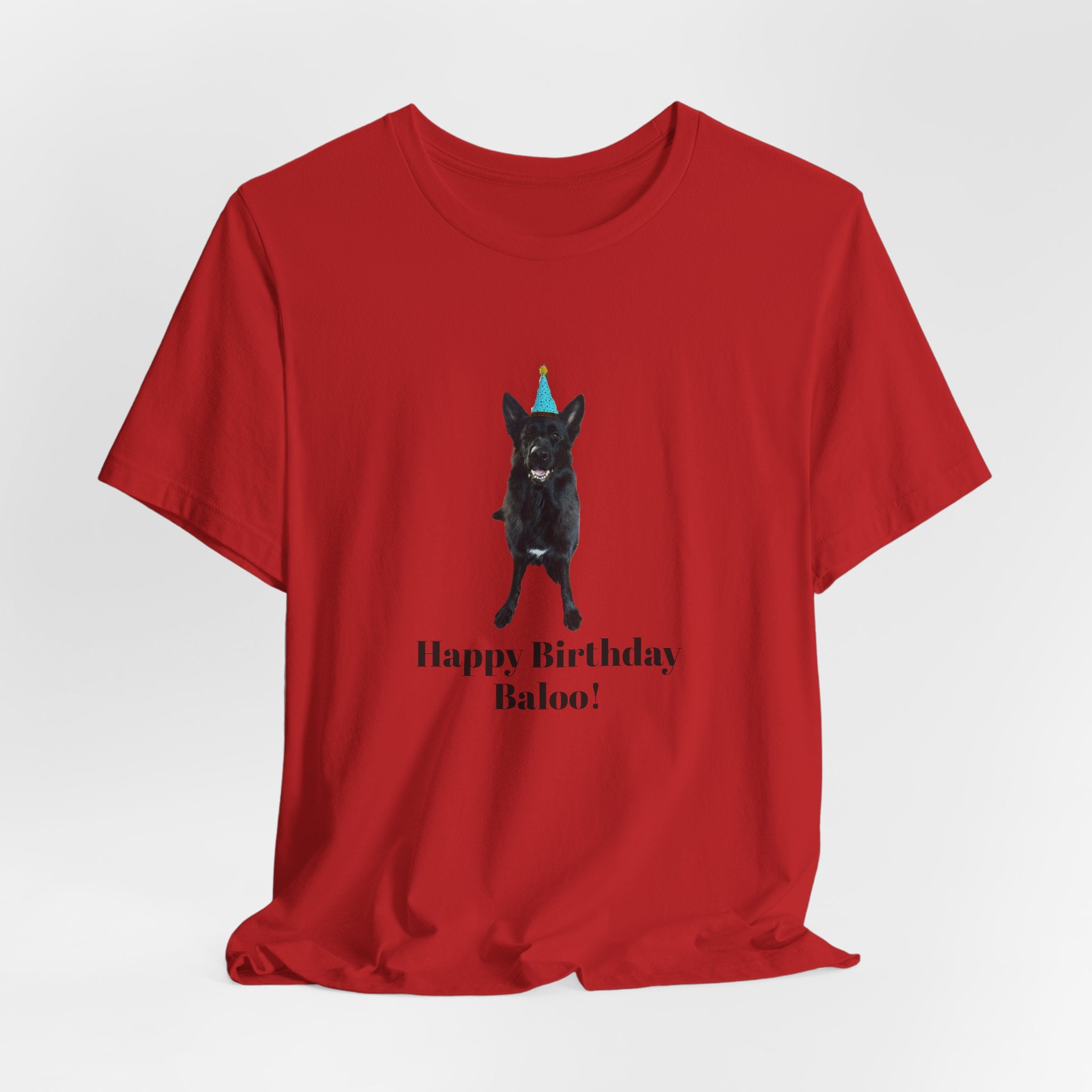 Birthday Dog Tee — "Happy Birthday Baloo!"