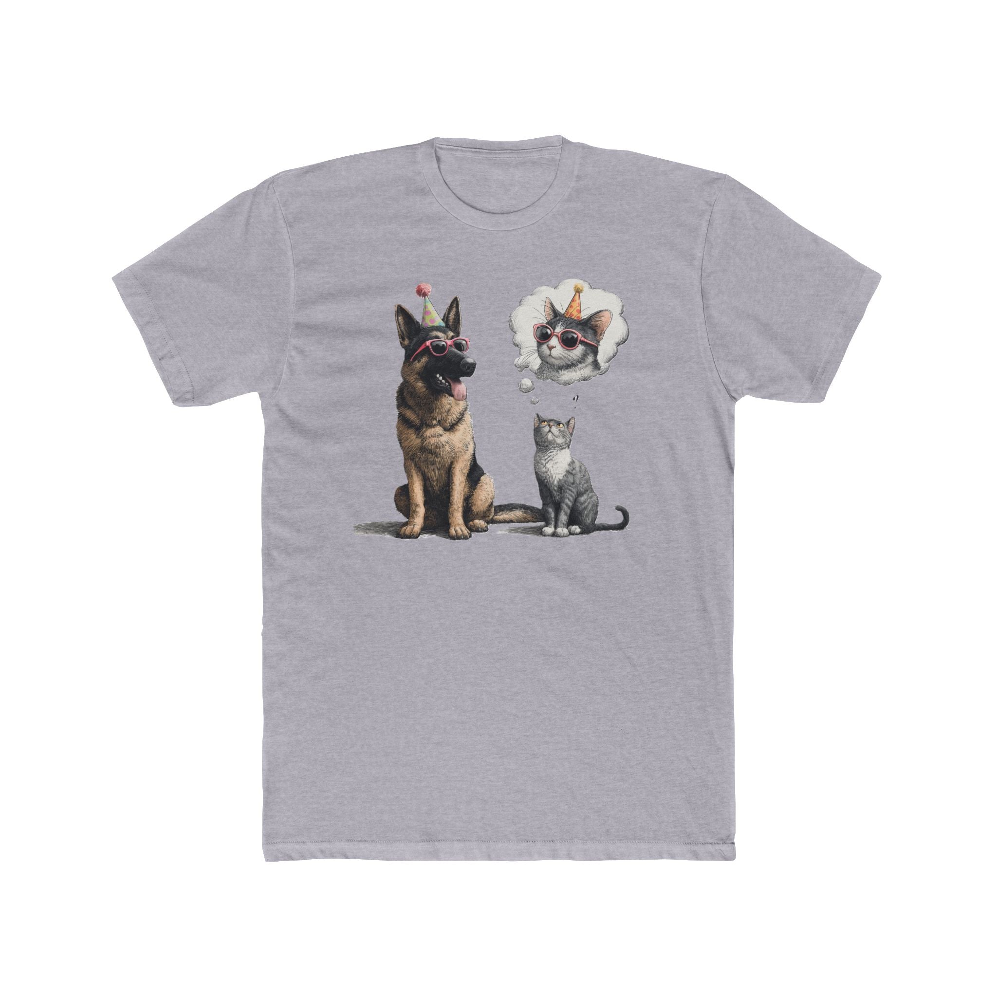 Dog and Cat Tee — Thought Bubble German Shephard Design
