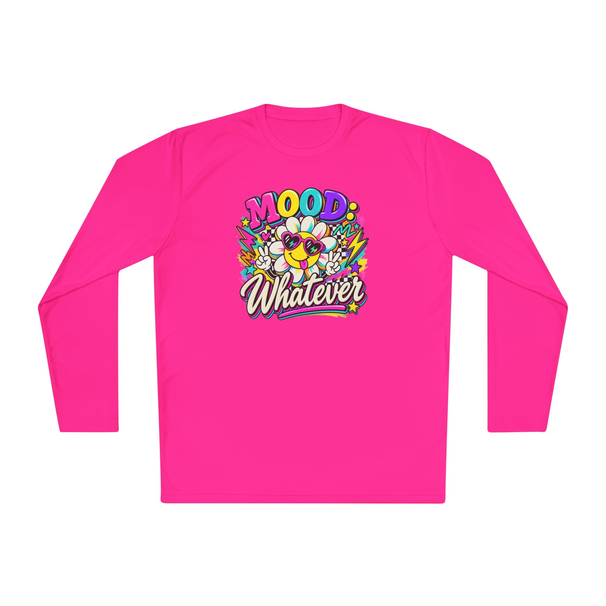 Mood Whatever Long Sleeve Tee — Colorful Retro 90's Graphic