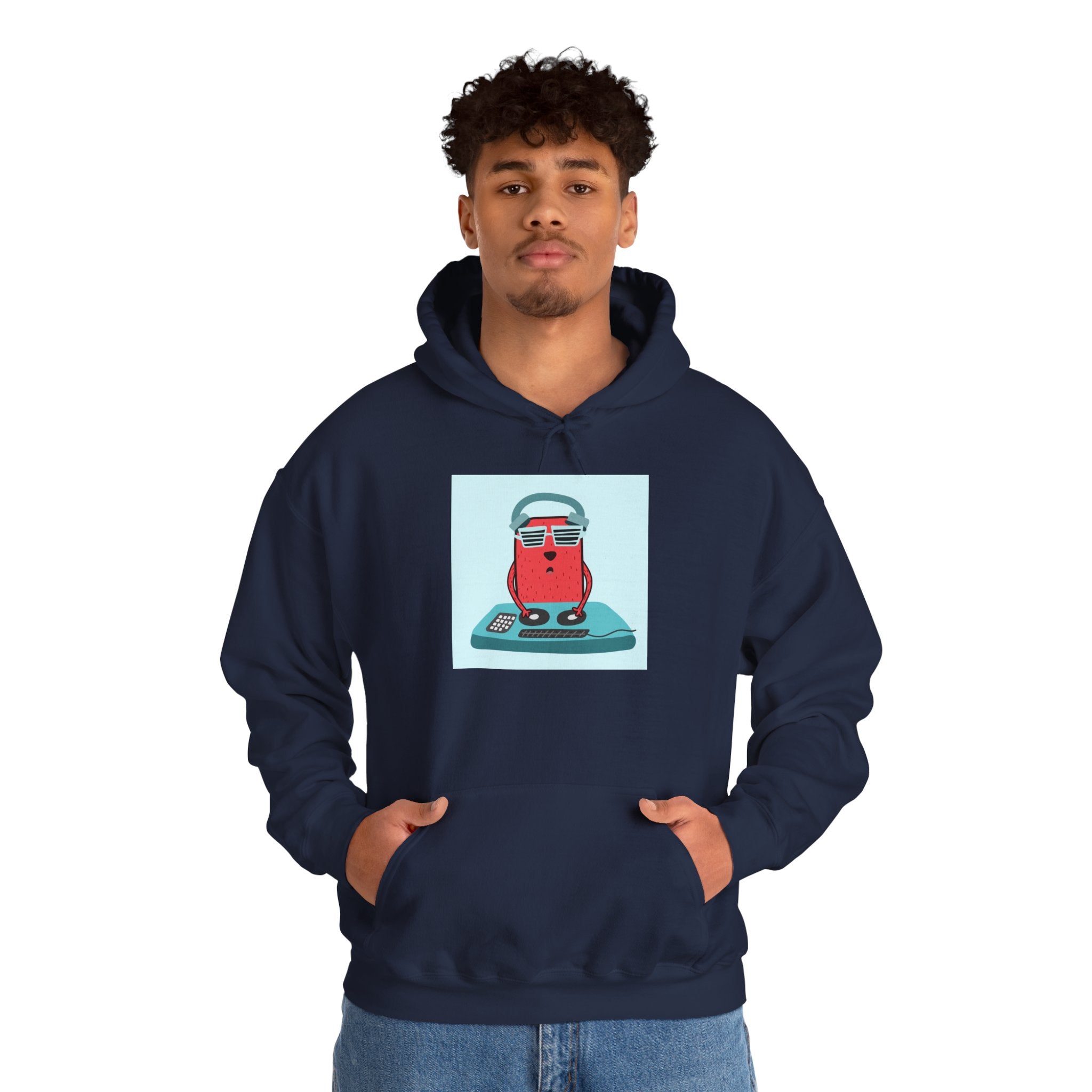 Hoodie — Retro Dj Character Graphic Hoodie