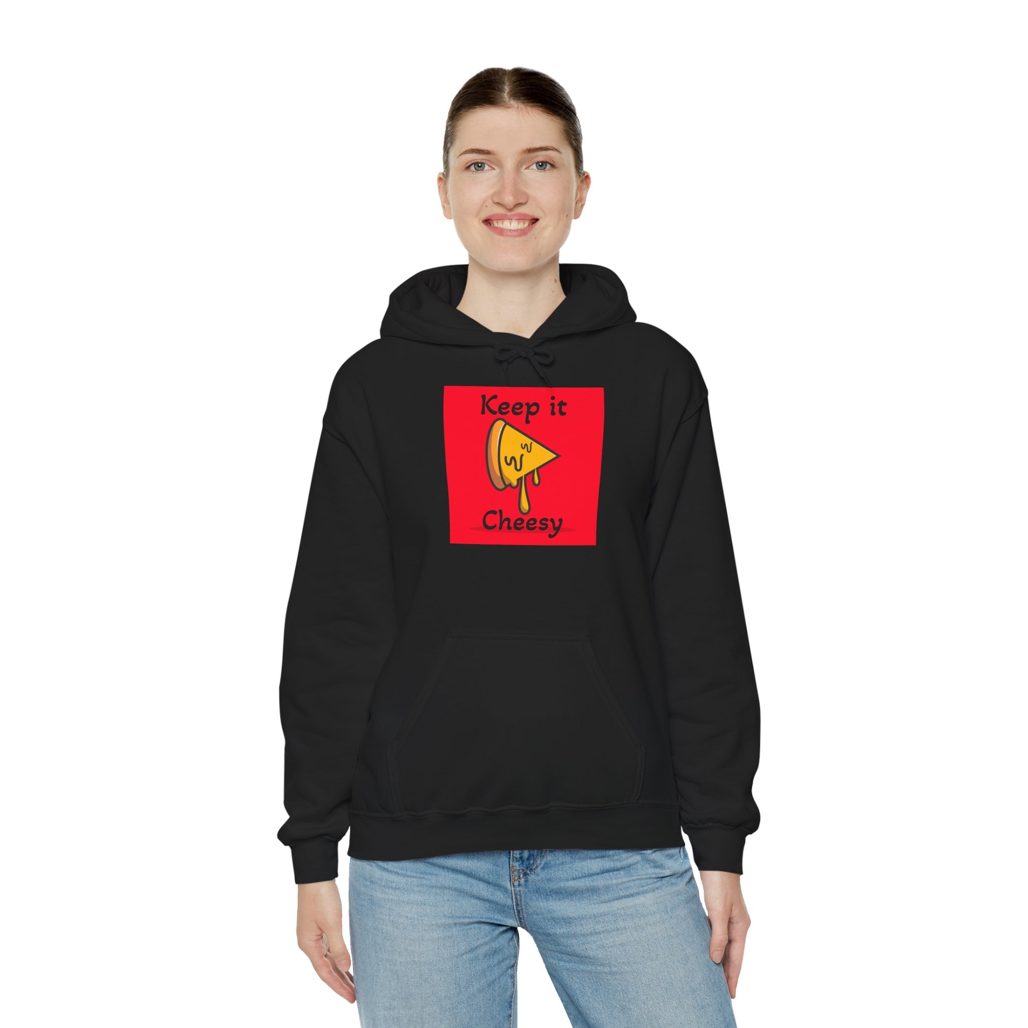 Keep It Cheesy Hoodie — Cute Melting Cheese Graphic Pullover