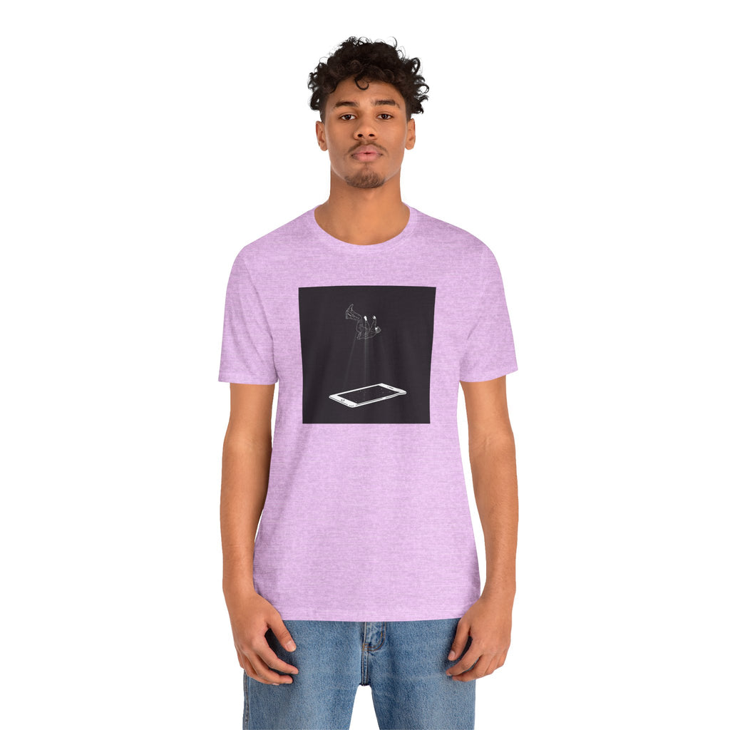 T-Shirt — Minimalist Phone Abduction Illustration Tee