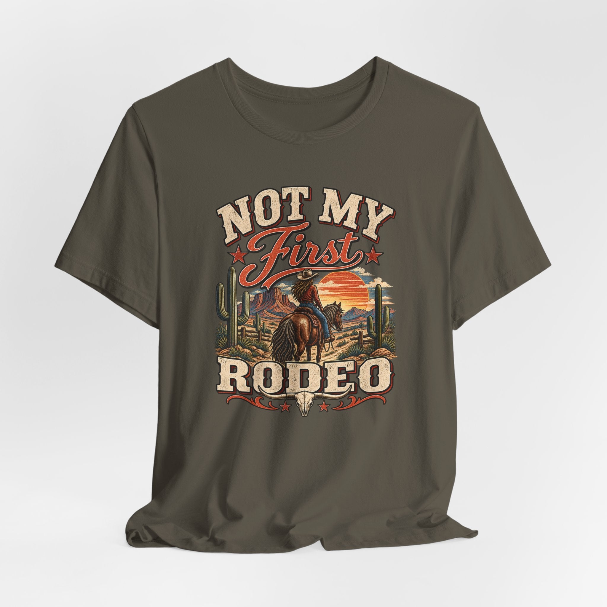 Not My First Rodeo T-Shirt — Western Cowboy Graphic Tee