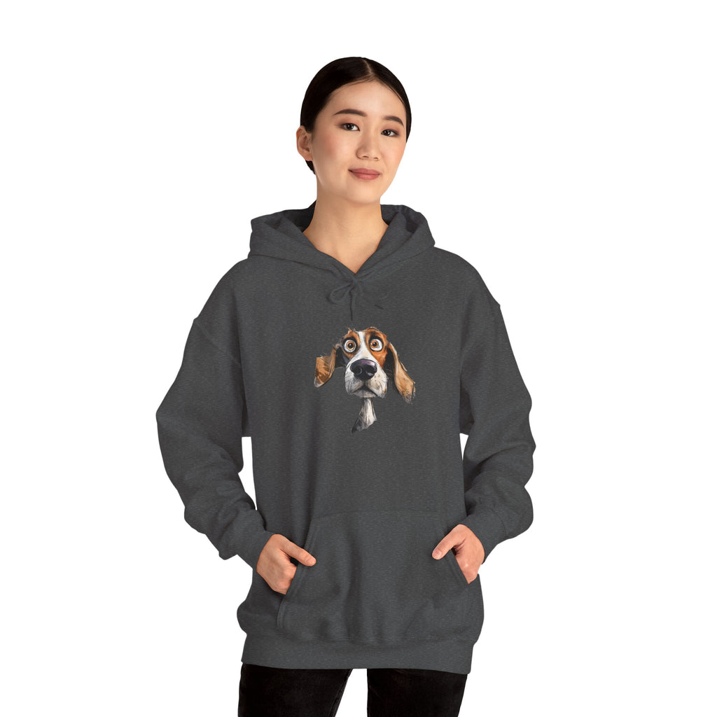 Basset Hound Portrait Hoodie - Cute Dog Face Pullover