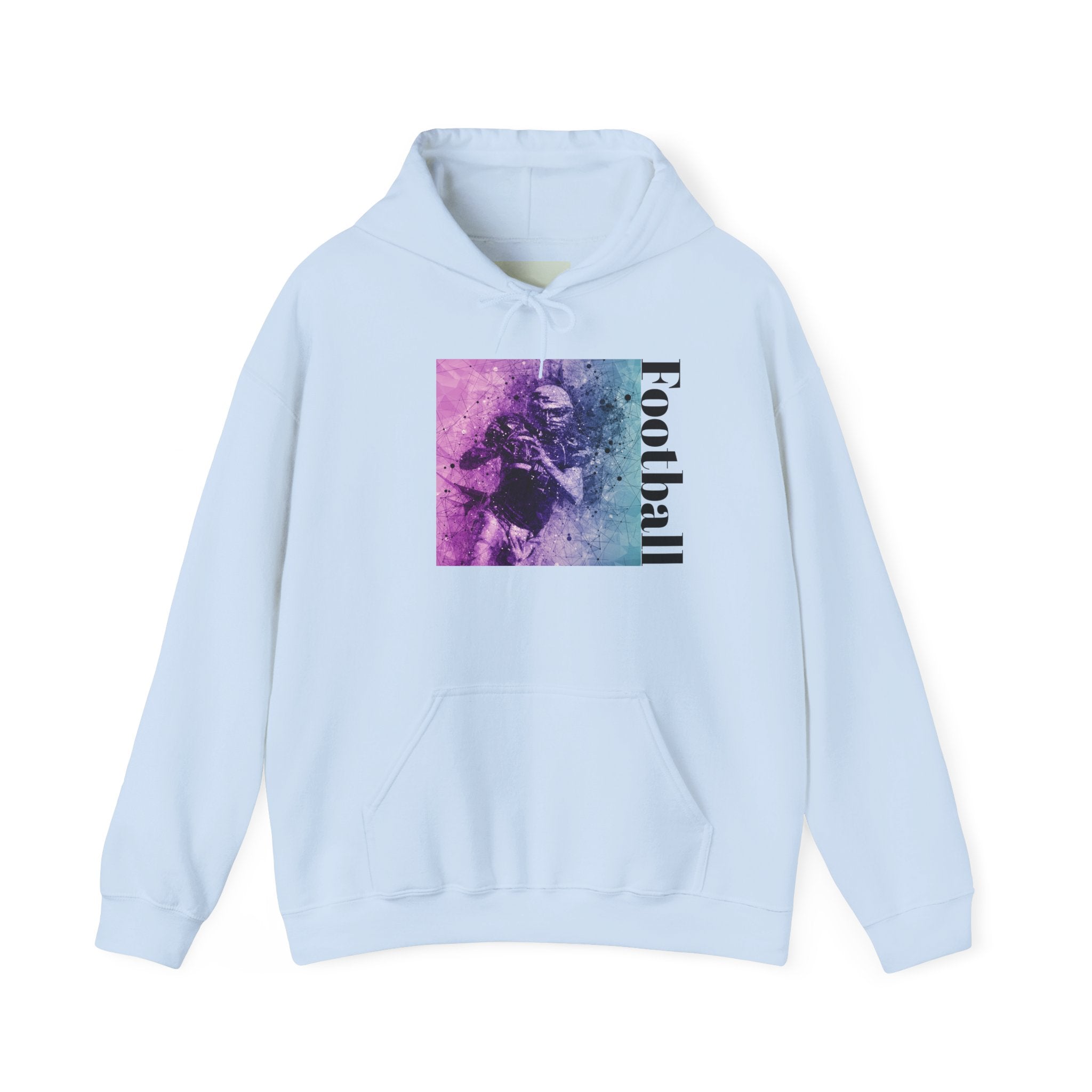 Football Player Vintage Art Hoodie – Grunge Athletic Pullover