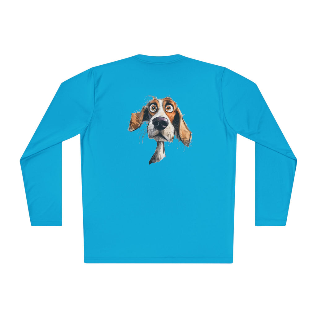 Basset Hound Face Long Sleeve Tee — Cute Cartoon Dog Graphic Shirt