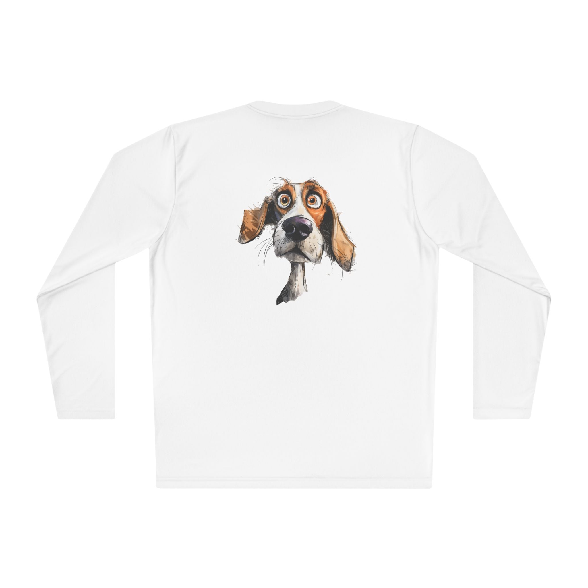 Basset Hound Face Long Sleeve Tee — Cute Cartoon Dog Graphic Shirt