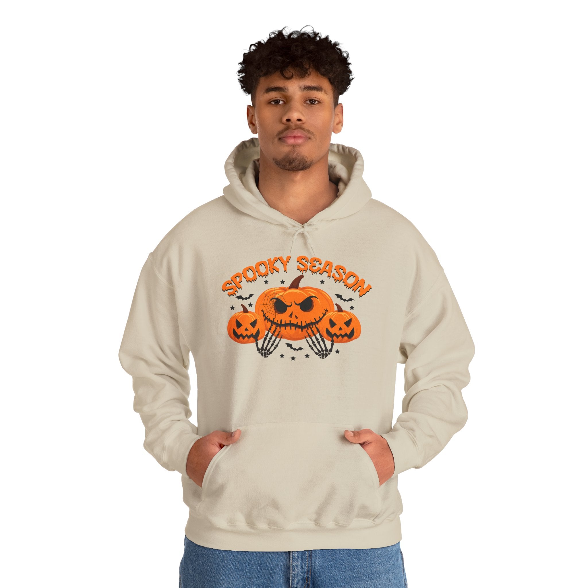 Halloween Hoodie - "Spooky Season" Jack-O'-Lantern Pumpkin Sweatshirt