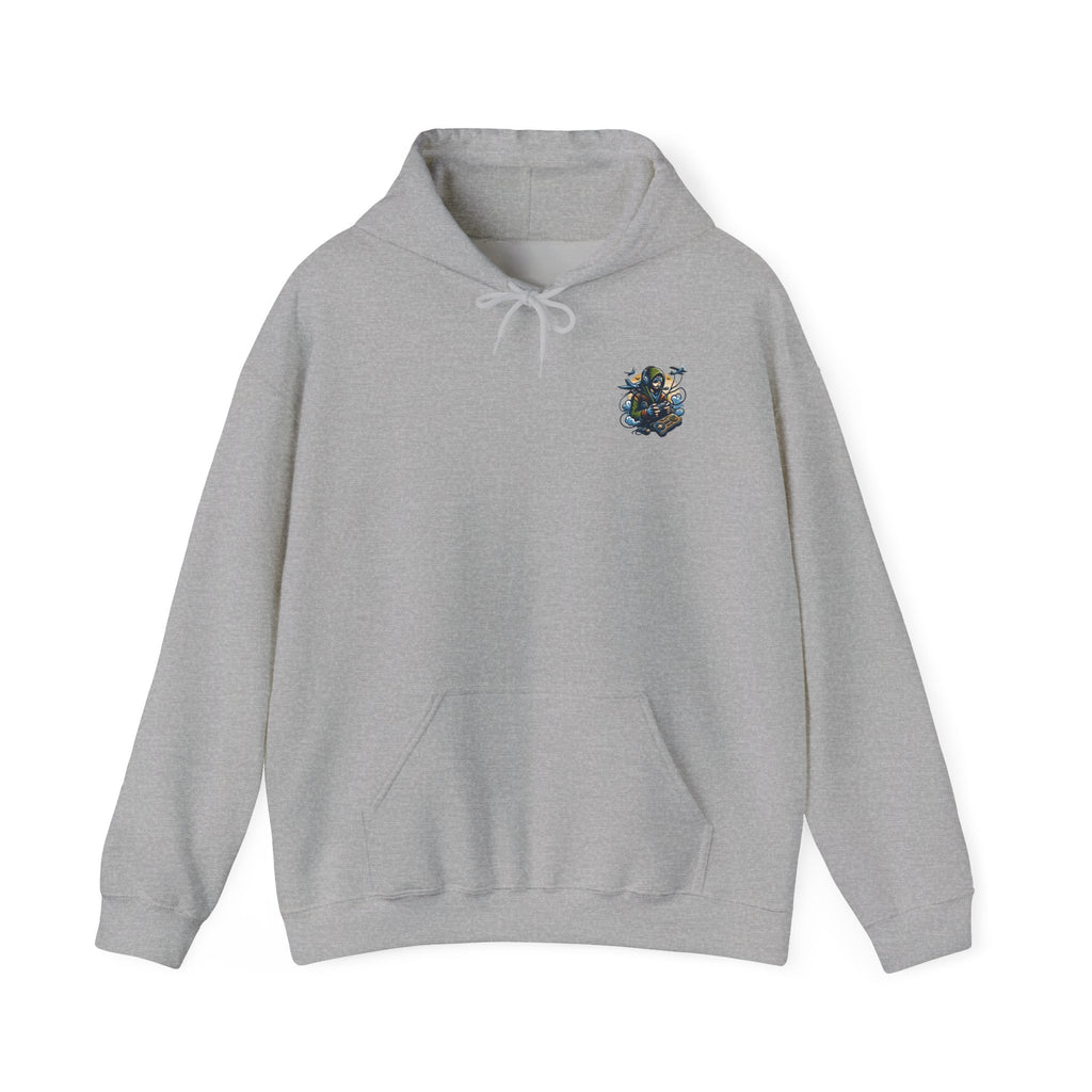 Reaper Gamer Hoodie - Skull Hooded Sweatshirt with Controller & Raven Design