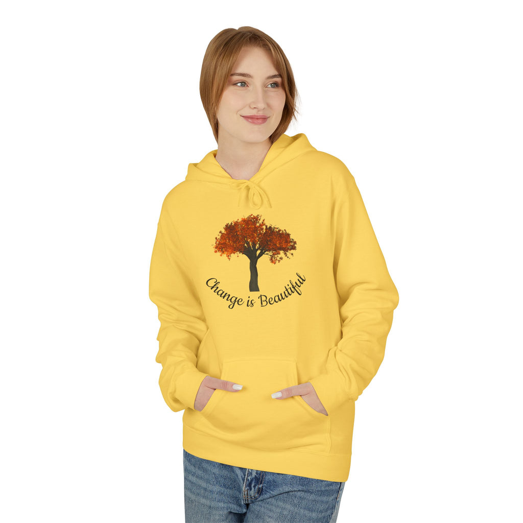 Change Is Beautiful Hoodie — Autumn Tree Inspirational Pullover