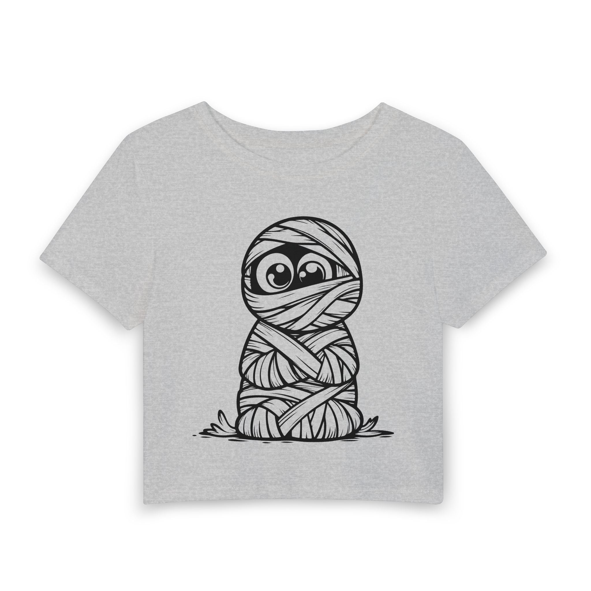 Mummy Wrap Cute Cartoon Women's Baby Tee — Adorable Halloween Tee