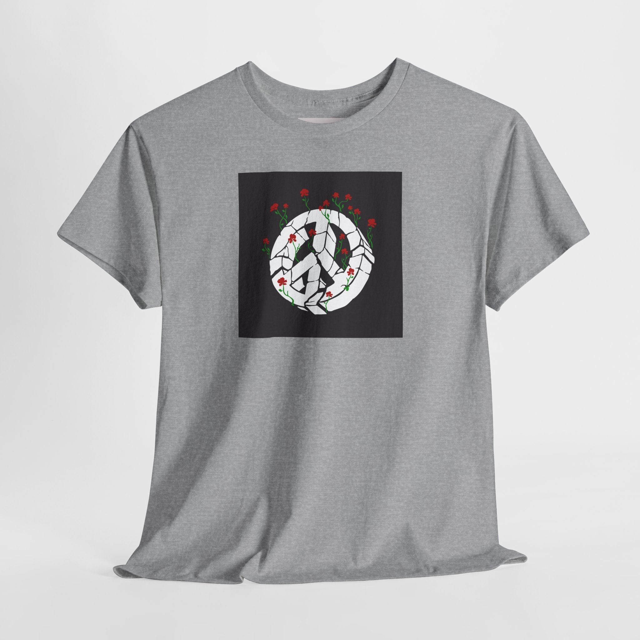 Peace Sign Rose Wreath T-Shirt