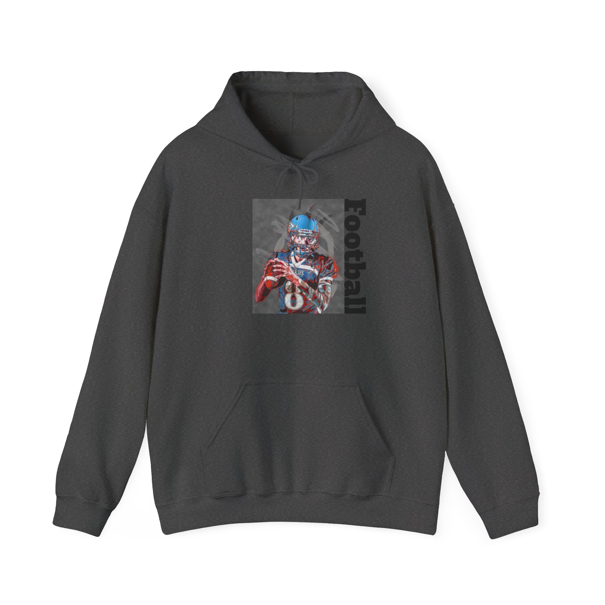 Football Skeleton Helmet Hoodie — Vintage Grunge Sports Pullover
