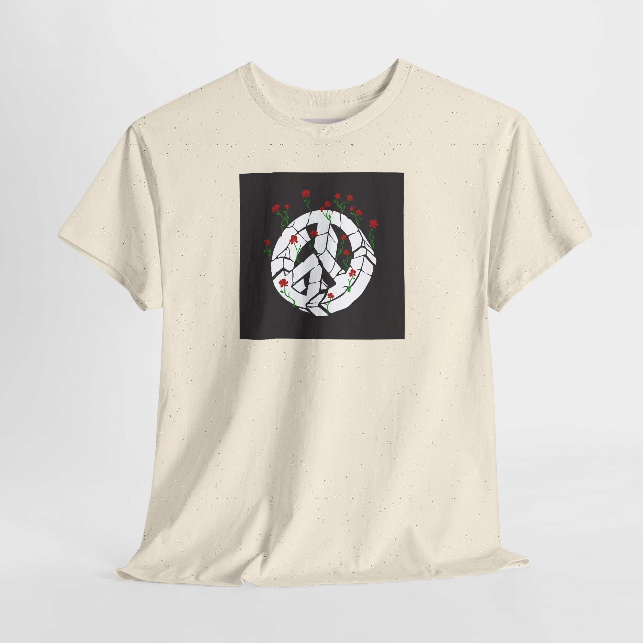 Peace Sign Rose Wreath T-Shirt