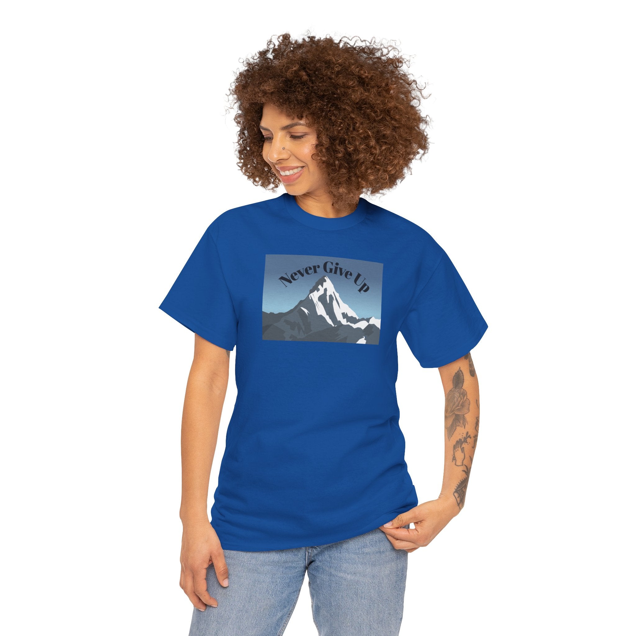 Never Give Up Mountain T-Shirt