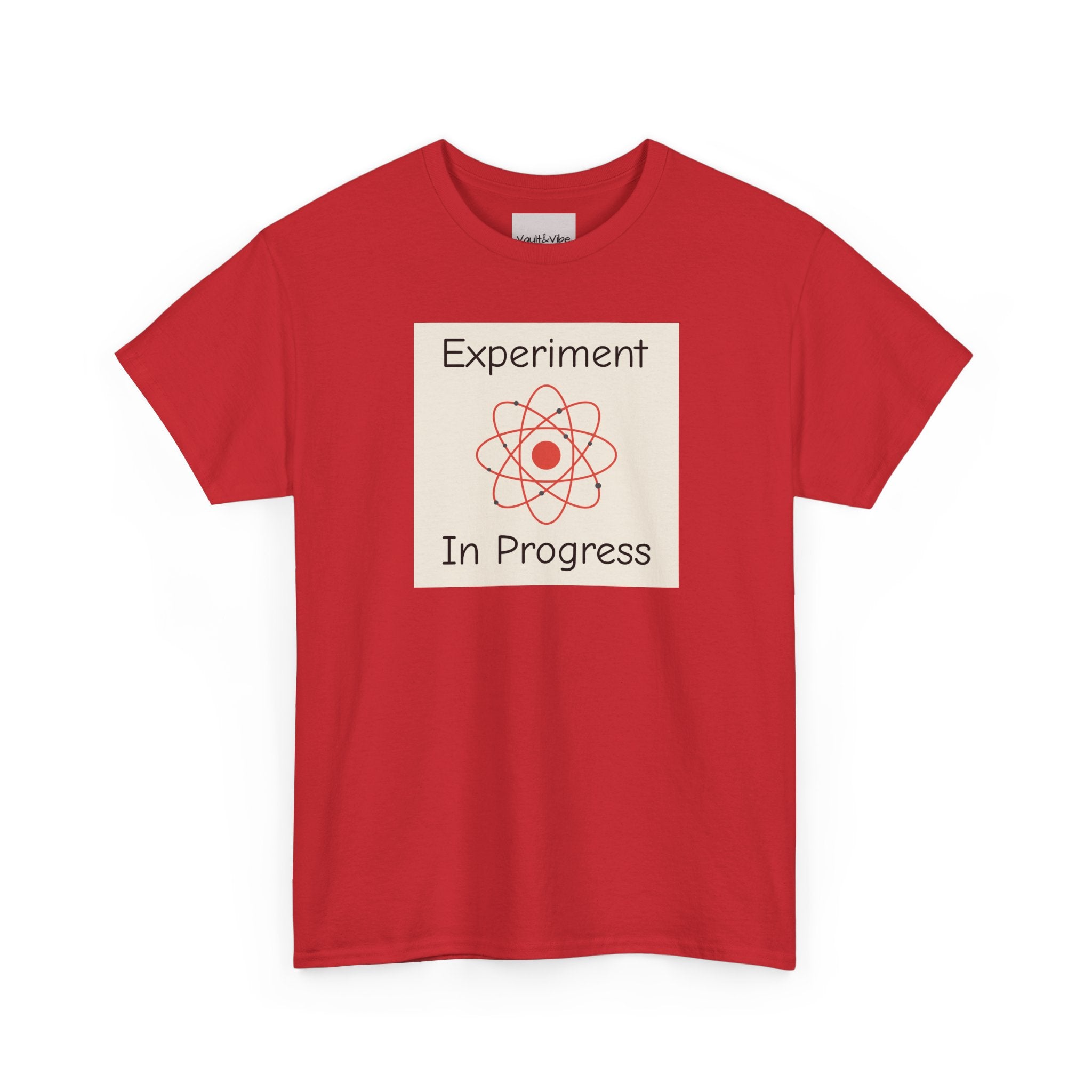 Science Graphic Tee - "Experiment In Progress" Retro Atom Design