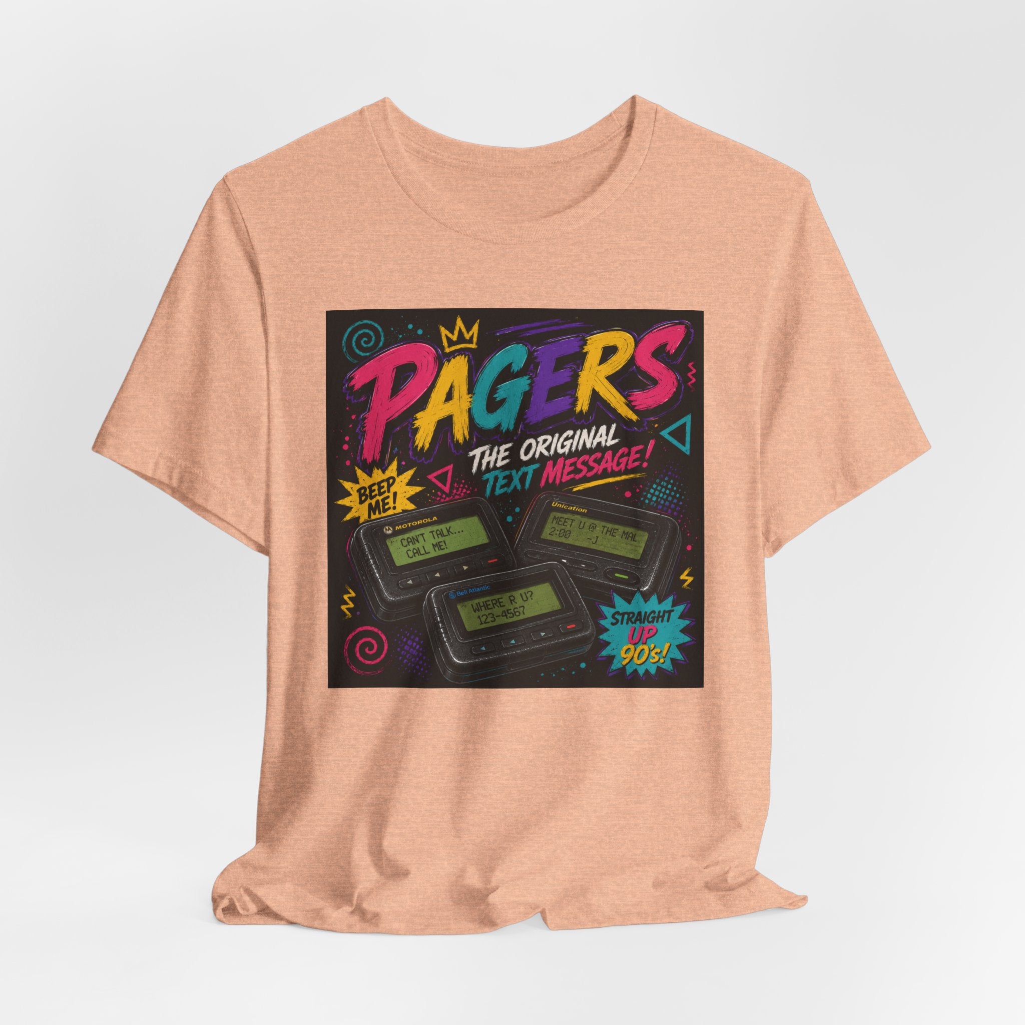 Pager Retro Tee — "Pagers: The Original Text Message" 90s Nostalgia T-Shirt