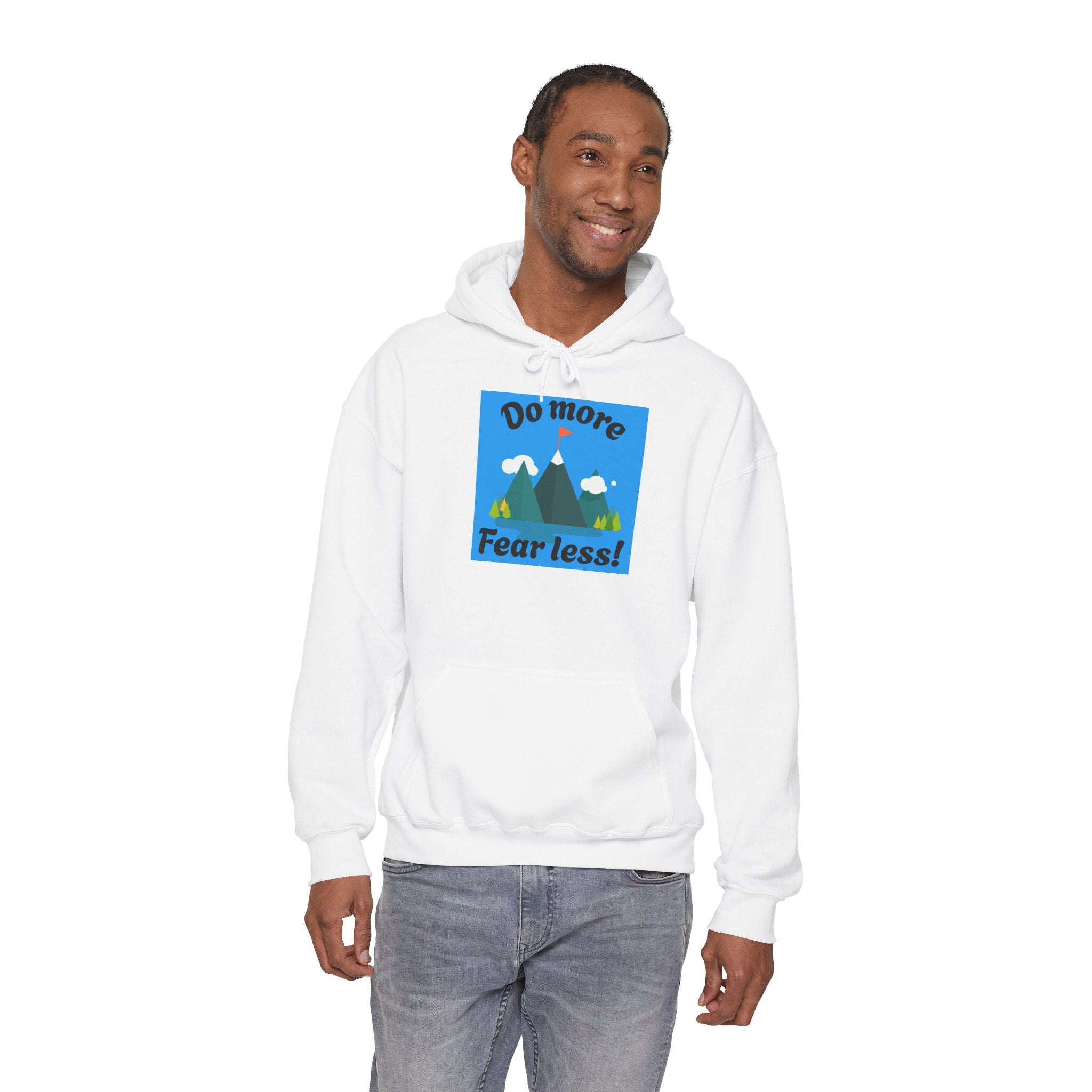 Hoodie — Do More Fear Less! Mountain Adventure Motivational Hoodie