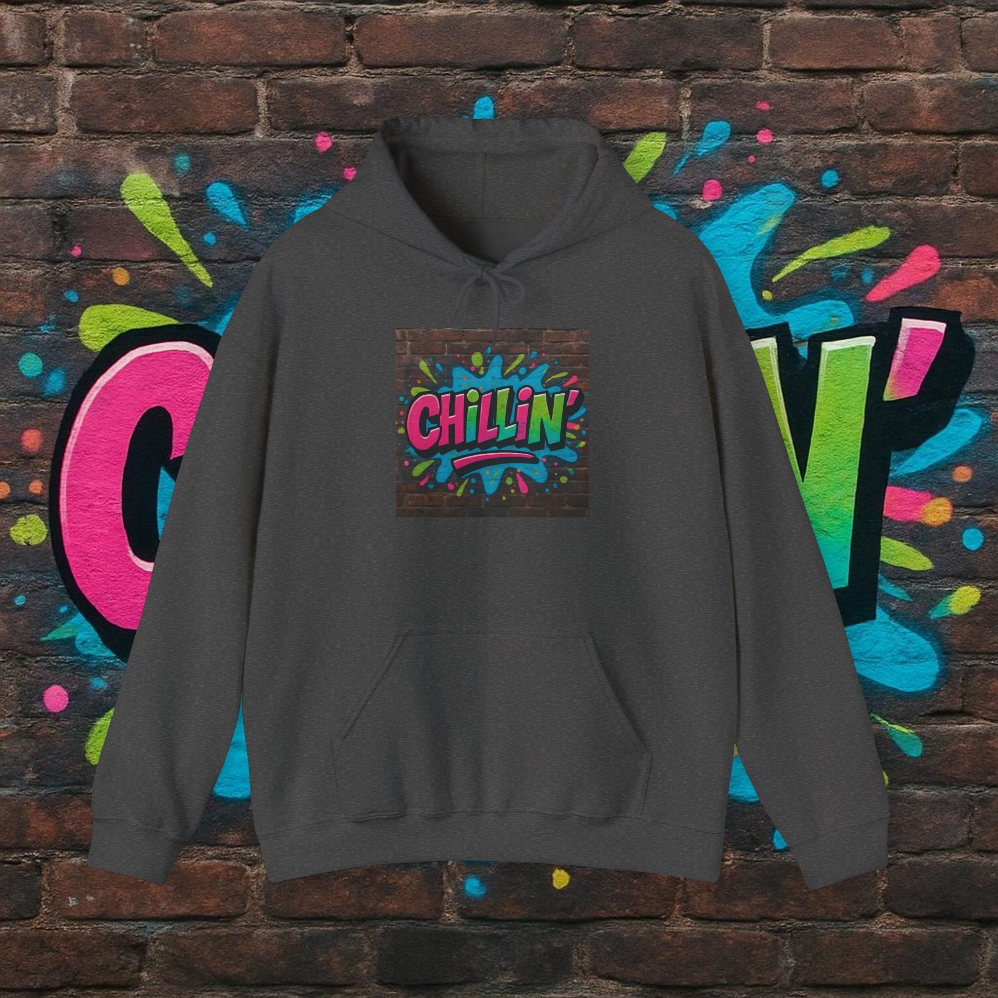 Chillin' Graffiti Hoodie - Colorful Street Art Pullover
