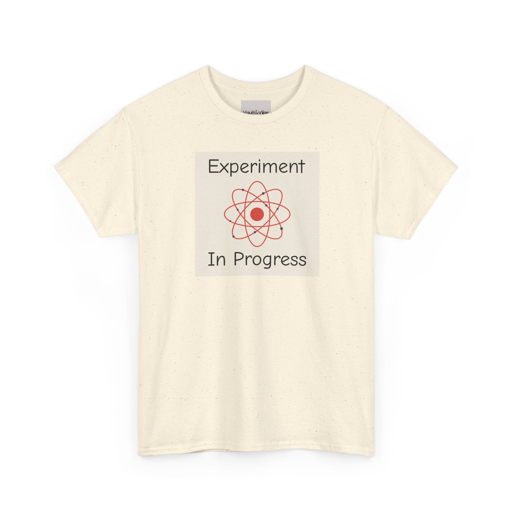 Science Graphic Tee - "Experiment In Progress" Retro Atom Design