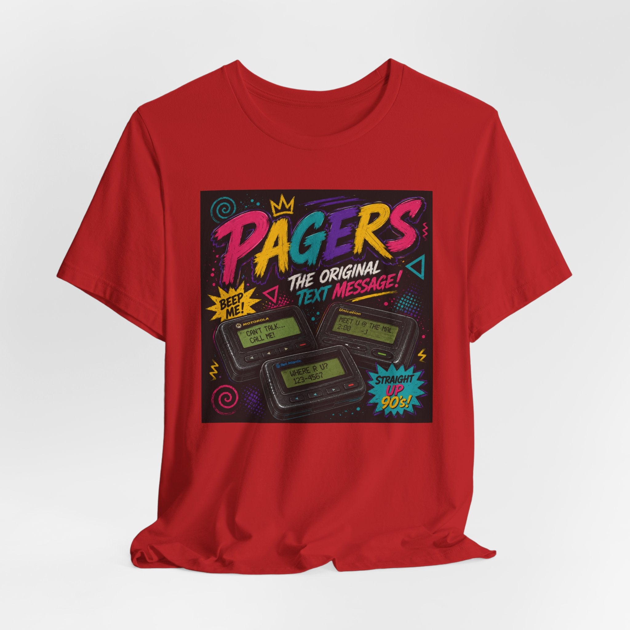 Pager Retro Tee — "Pagers: The Original Text Message" 90s Nostalgia T-Shirt