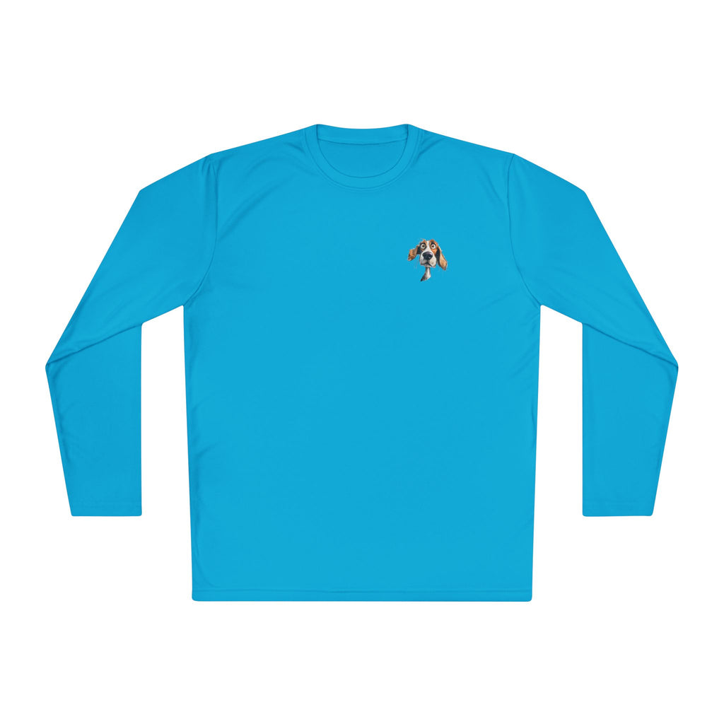 Basset Hound Face Long Sleeve Tee — Cute Cartoon Dog Graphic Shirt