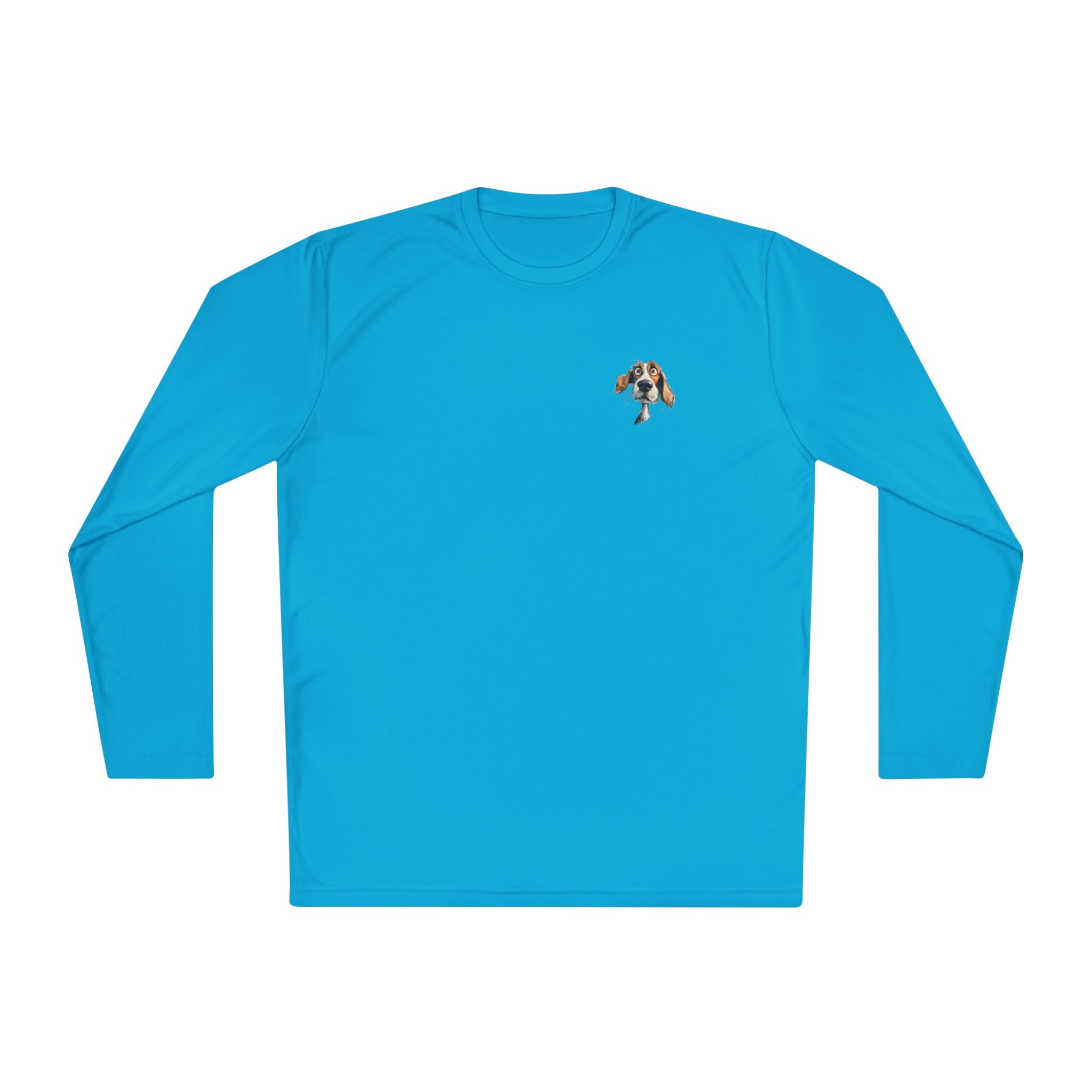 Basset Hound Face Long Sleeve Tee — Cute Cartoon Dog Graphic Shirt