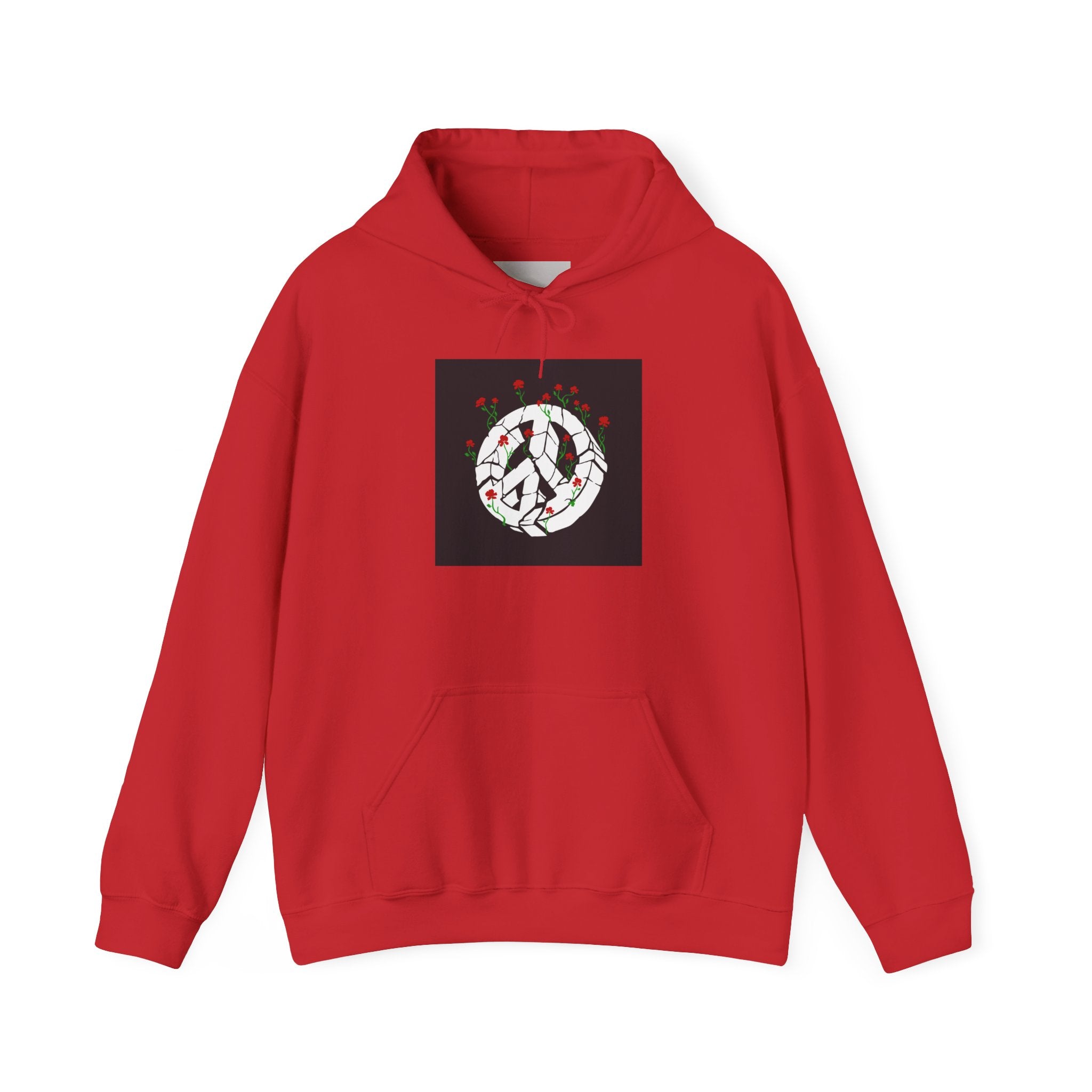 Peace Sign Hoodie with Rose Wreath - Floral Peace Symbol Pullover