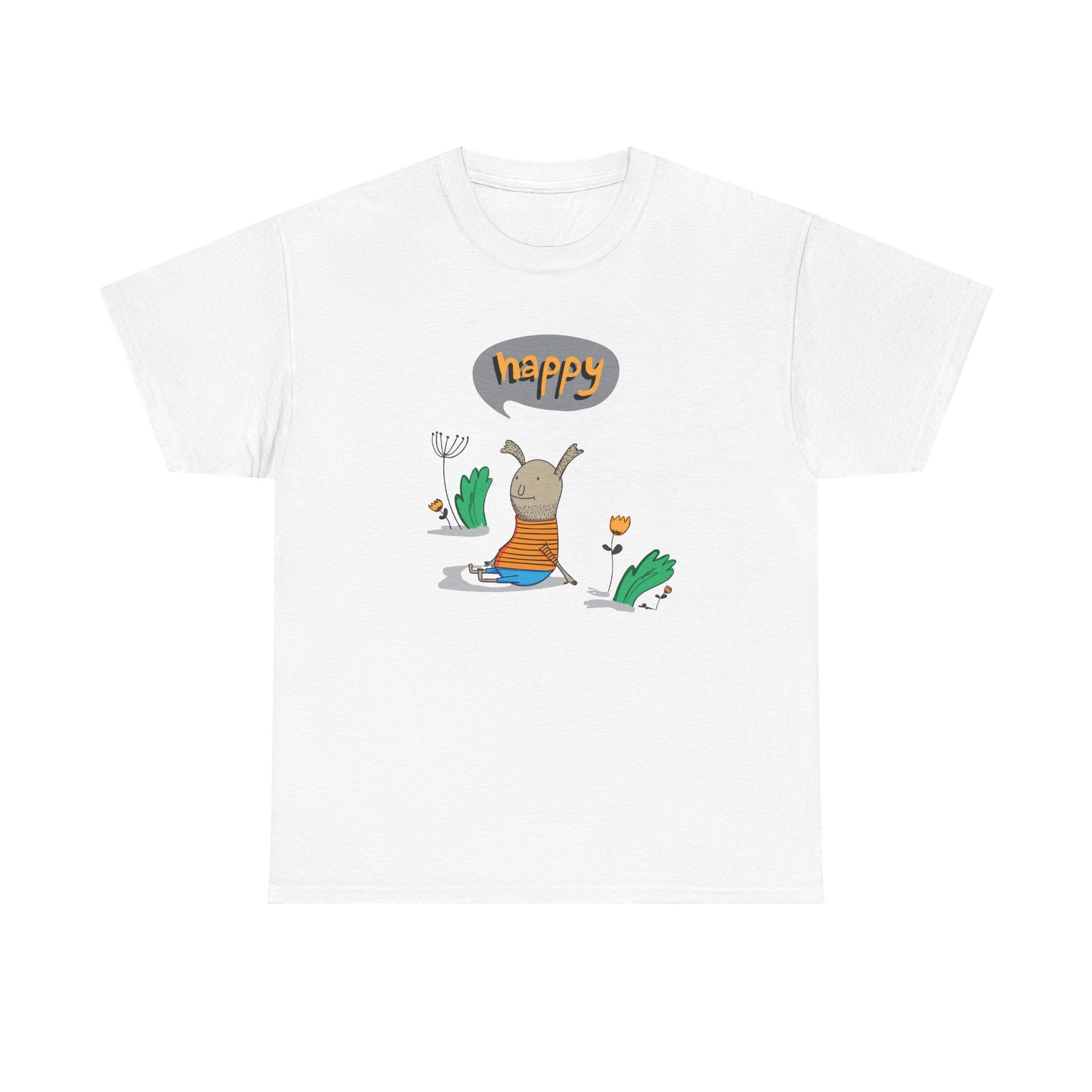 Happy Slug Graphic Tee — Cute Nature Cartoon T-Shirt