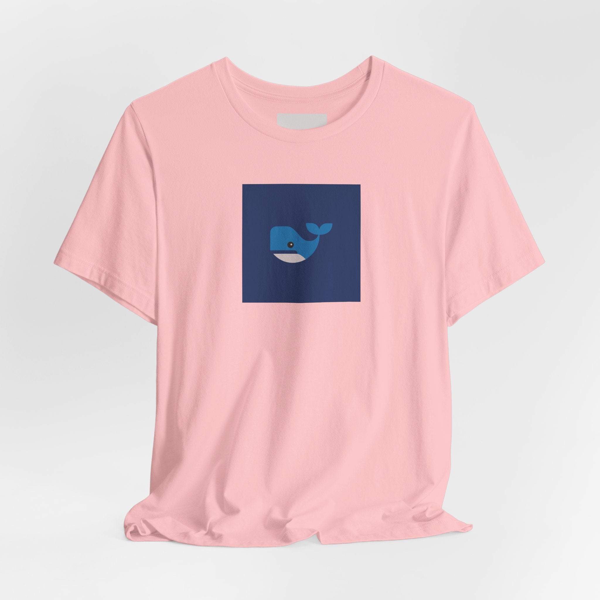Whale Graphic Tee — Cute Blue Whale Square Design