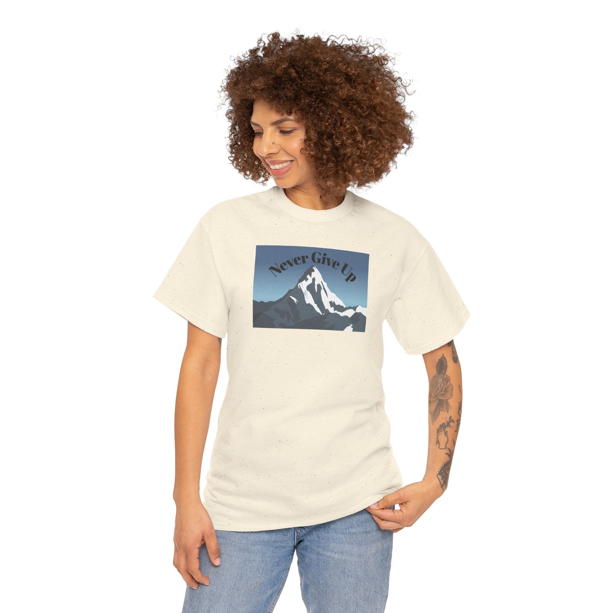 Never Give Up Mountain T-Shirt