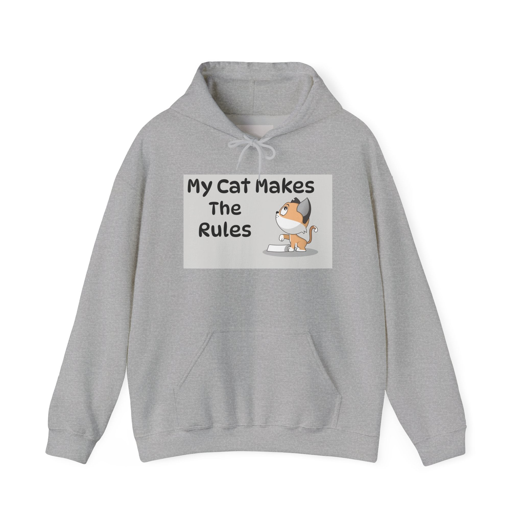 Cat Rules Hoodie — "My Cat Makes The Rules" Cute Cat Lover Pullover