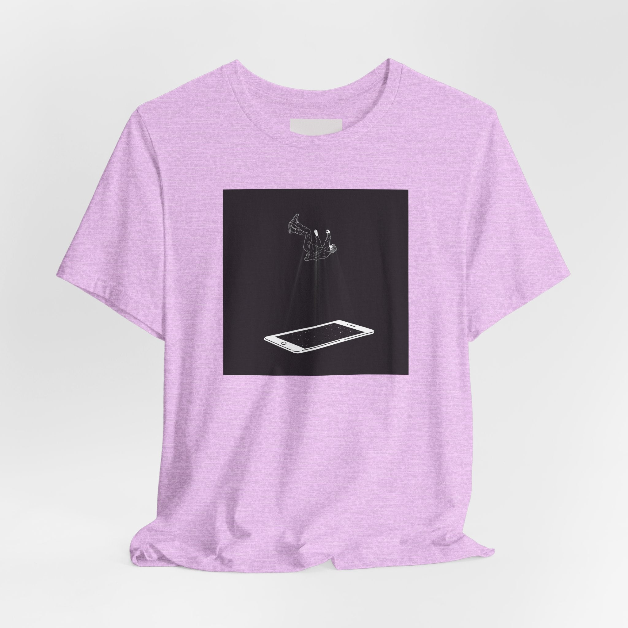 T-Shirt — Minimalist Phone Abduction Illustration Tee