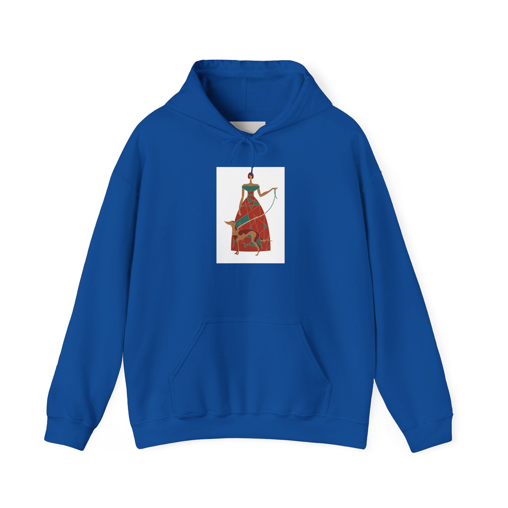 Folk Art Archer Hoodie — Vintage Red Archer Illustration Sweatshirt
