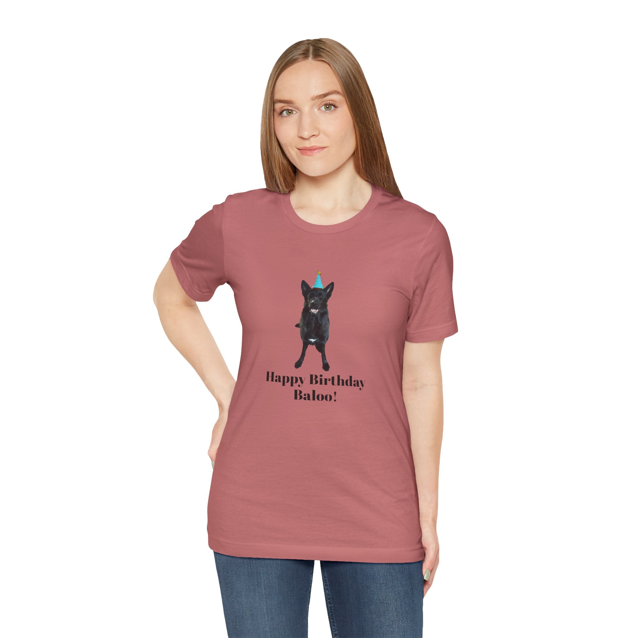 Birthday Dog Tee — "Happy Birthday Baloo!"